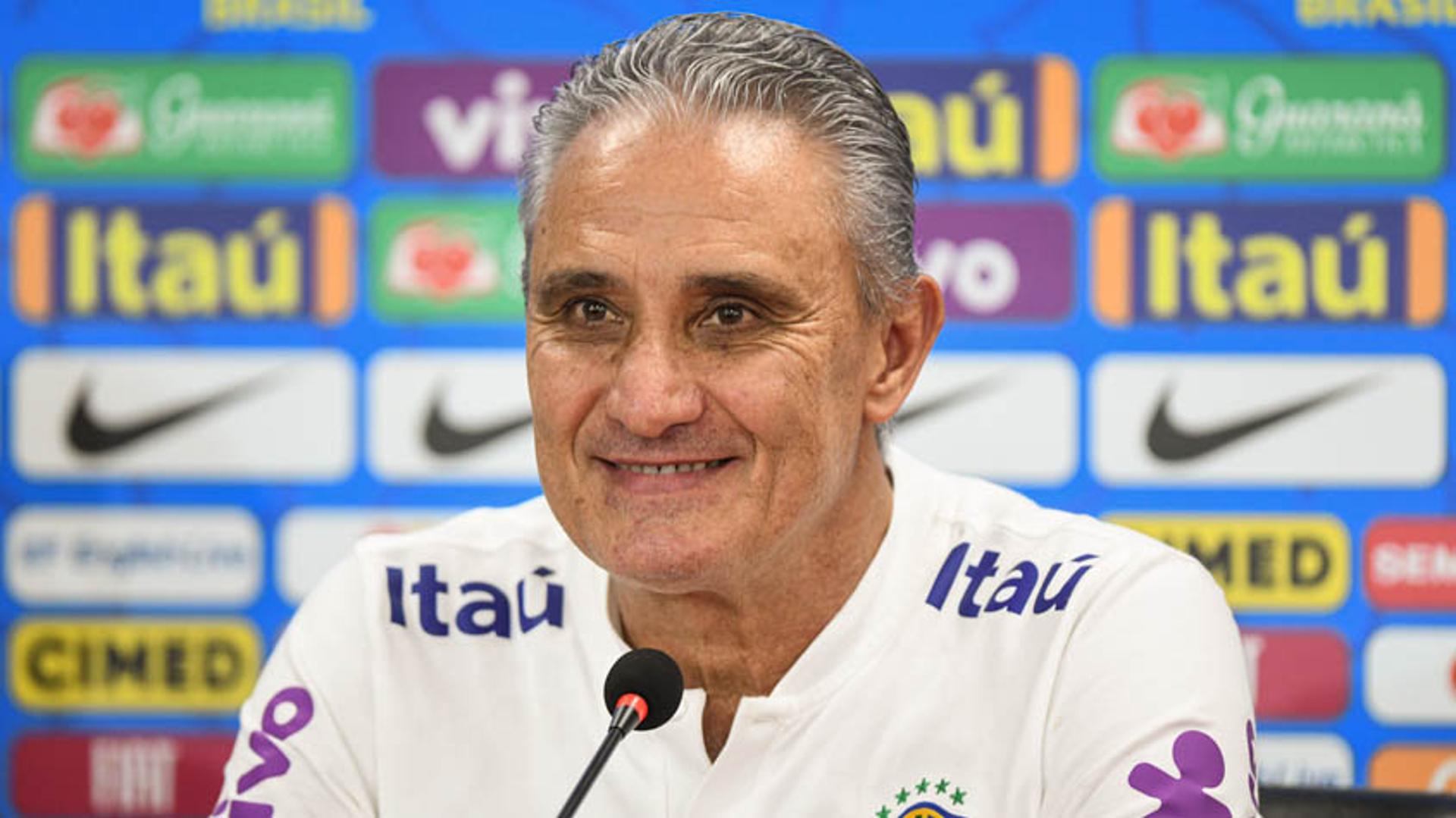 Tite durante coletiva de imprensa nesta segunda-feira 18.11.19