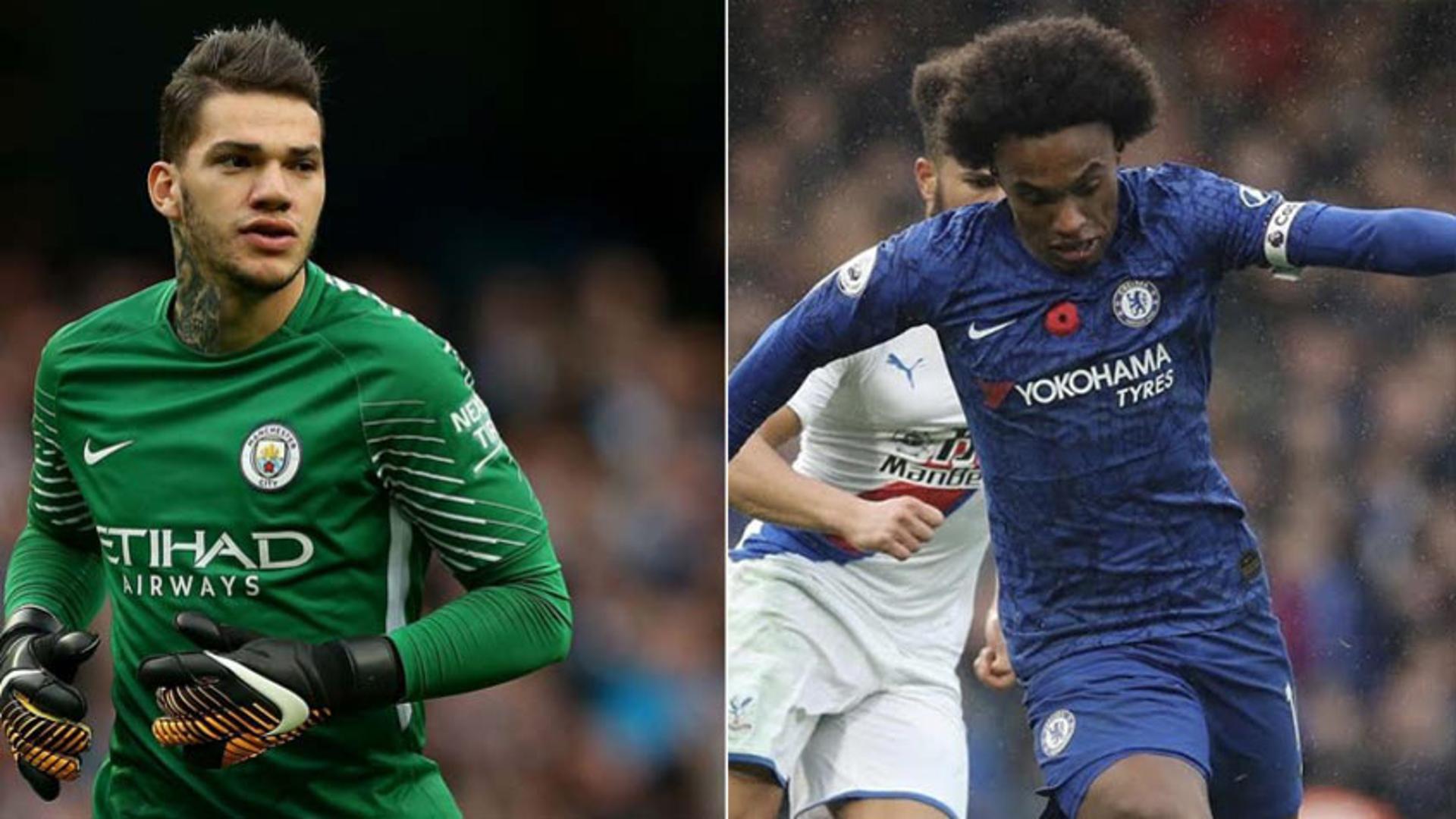 Montagem Ederson x Willian