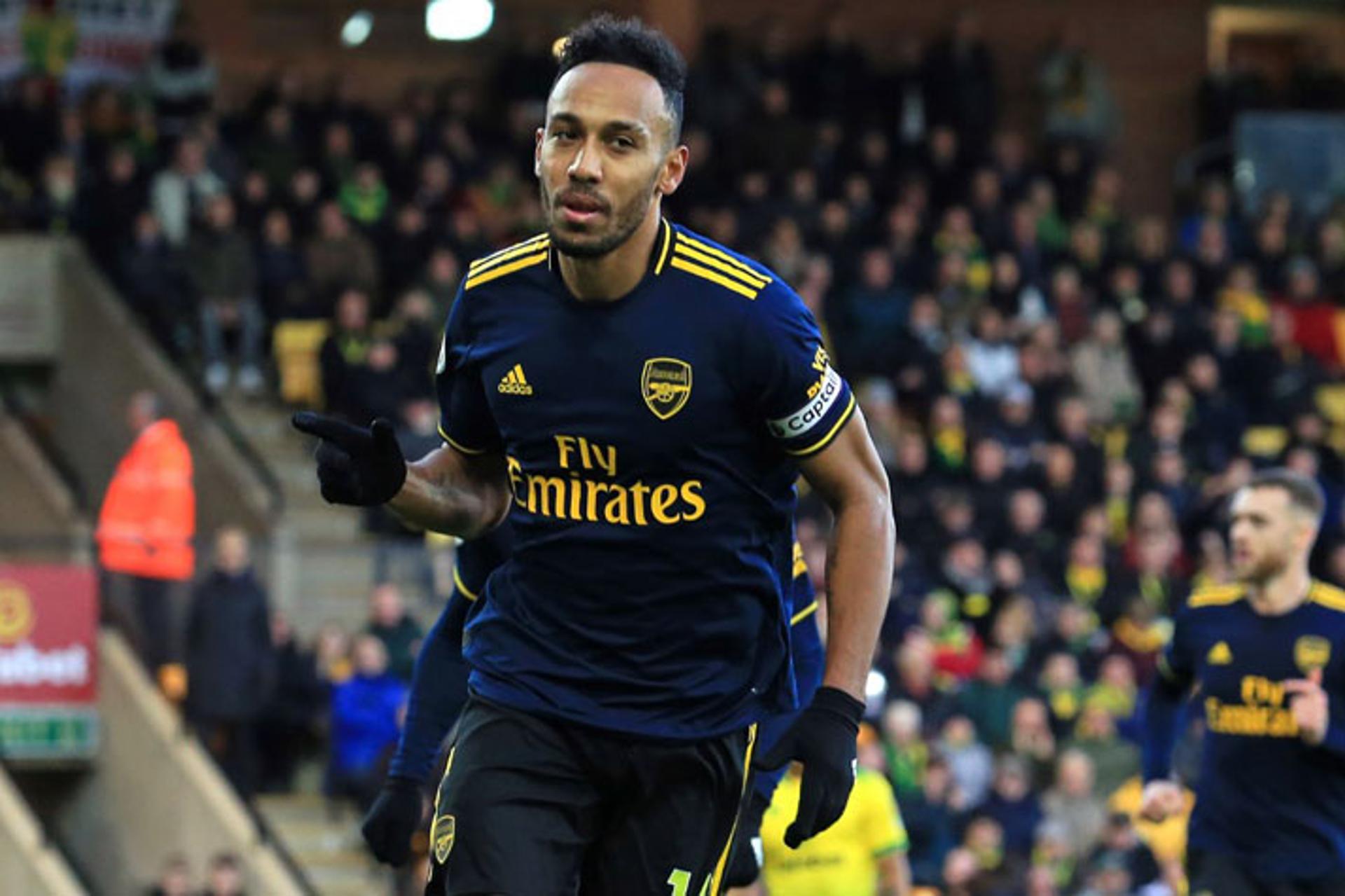 Arsenal x Norwich Aubameyang