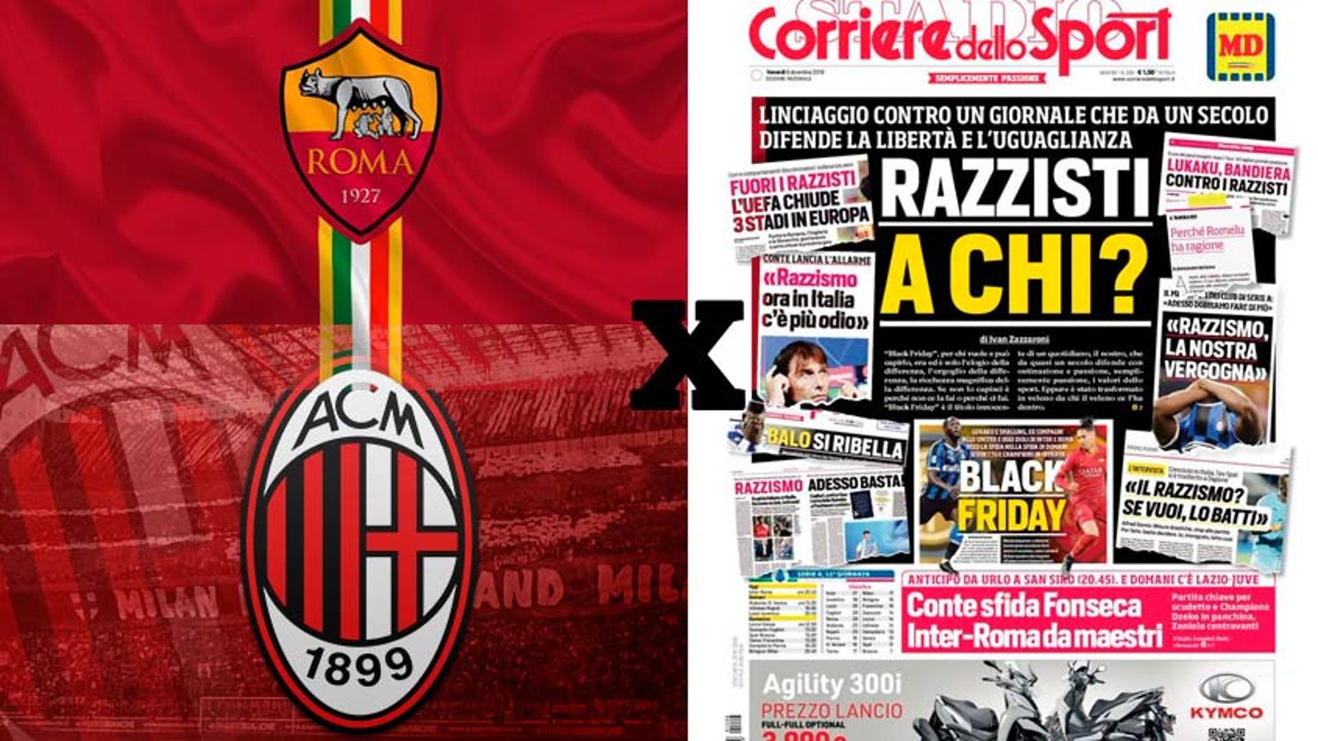 Montagem Jornal; Milan; Roma