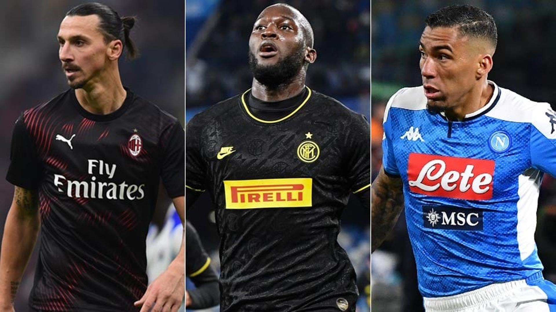 Montagem - Milan, Inter e Napoli