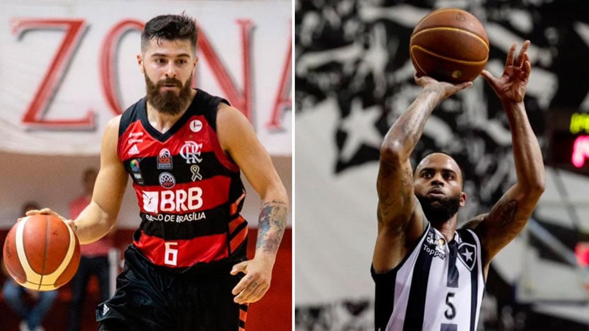 Montagem - flamengo e botafogo basquete