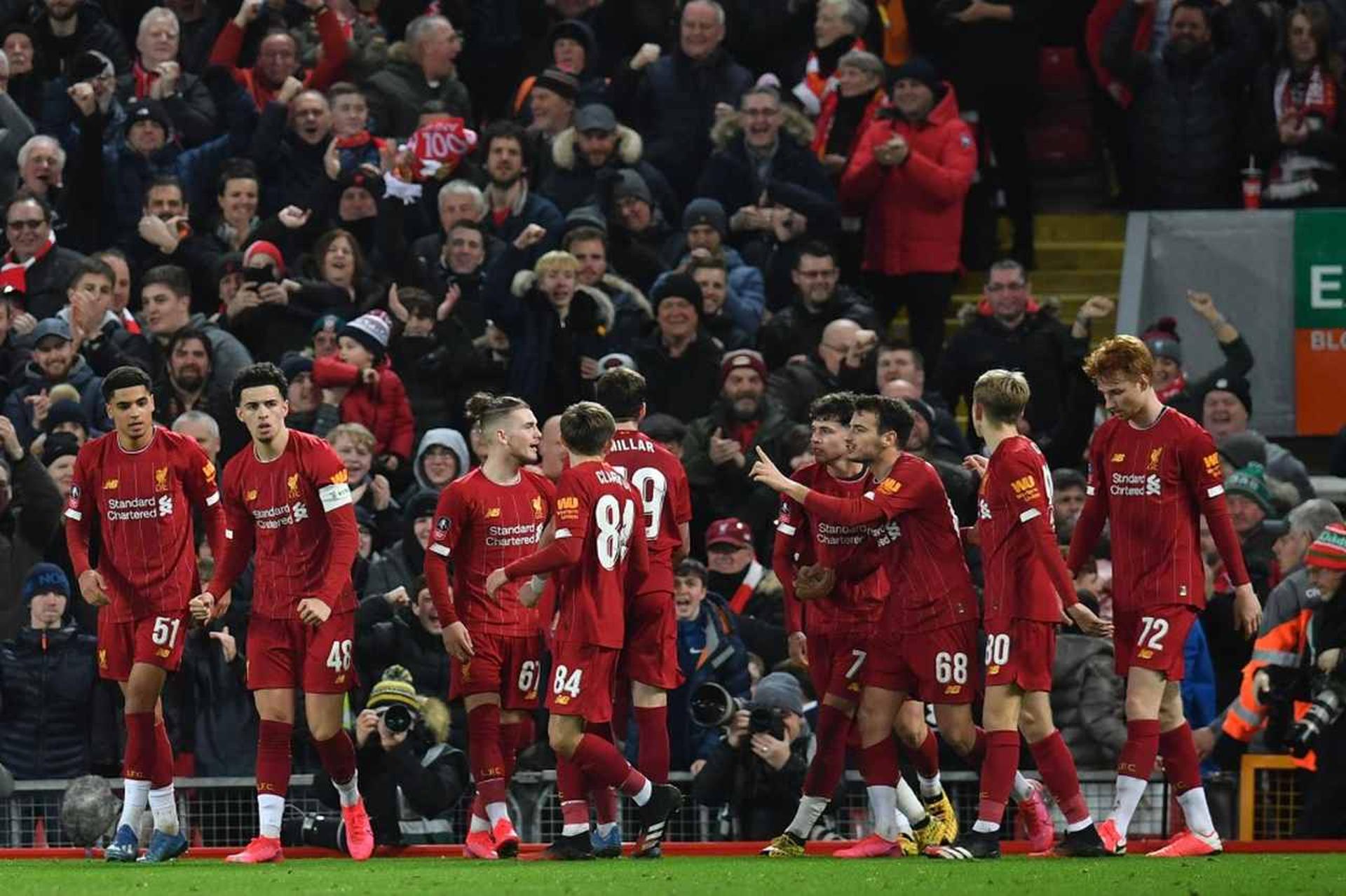 Liverpool x Shrewsbury - Comemoração