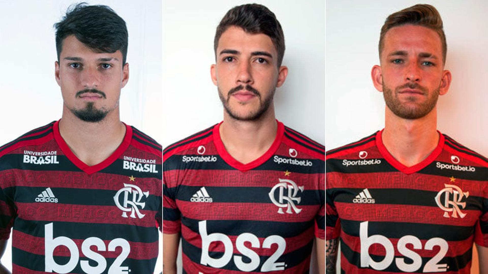 Montagem - Tuller, Gustavo Henrique e Léo Pereira