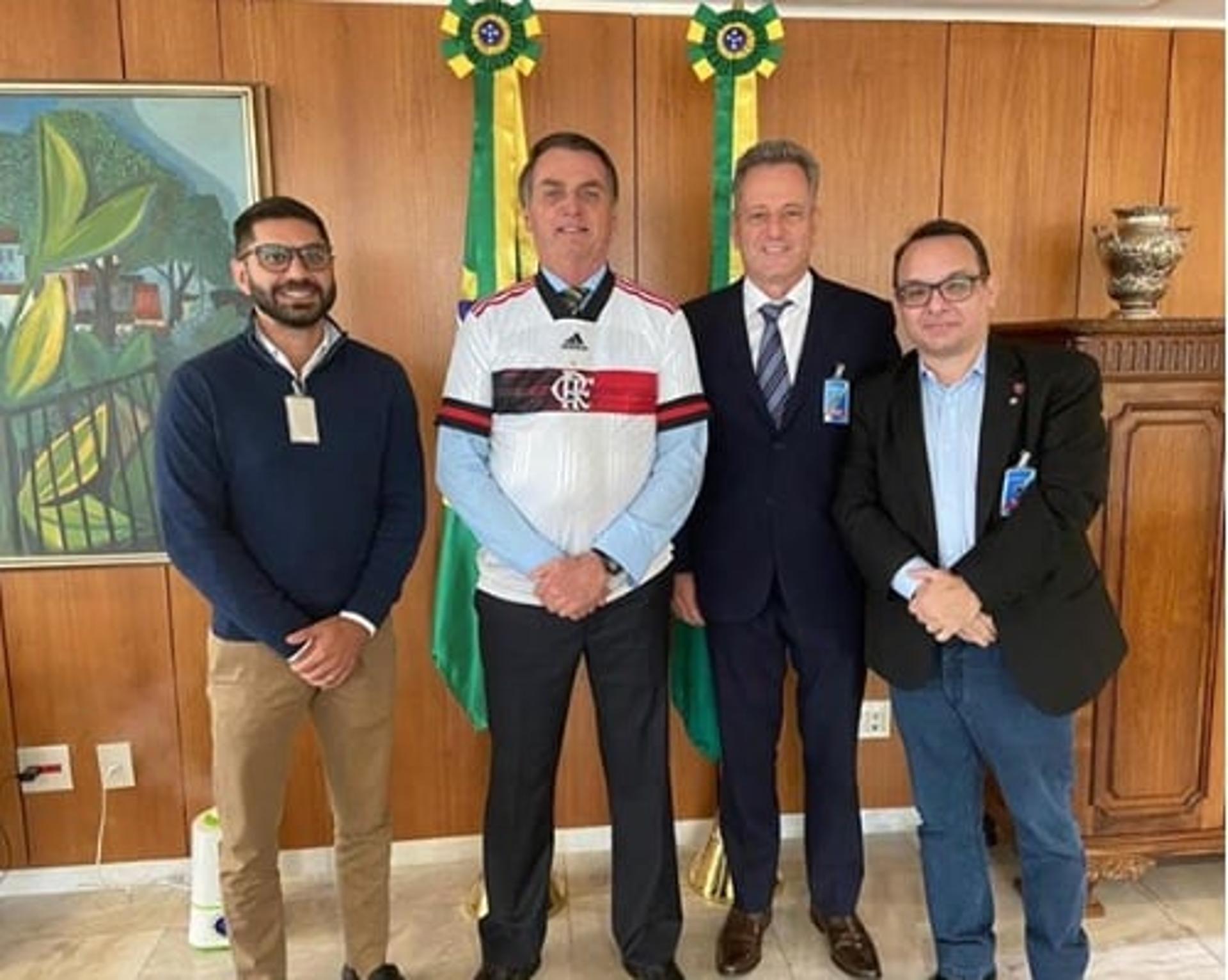 Márcio Tannure, Jair Bolsonaro, Rodolfo Landim e Aleksander Santos