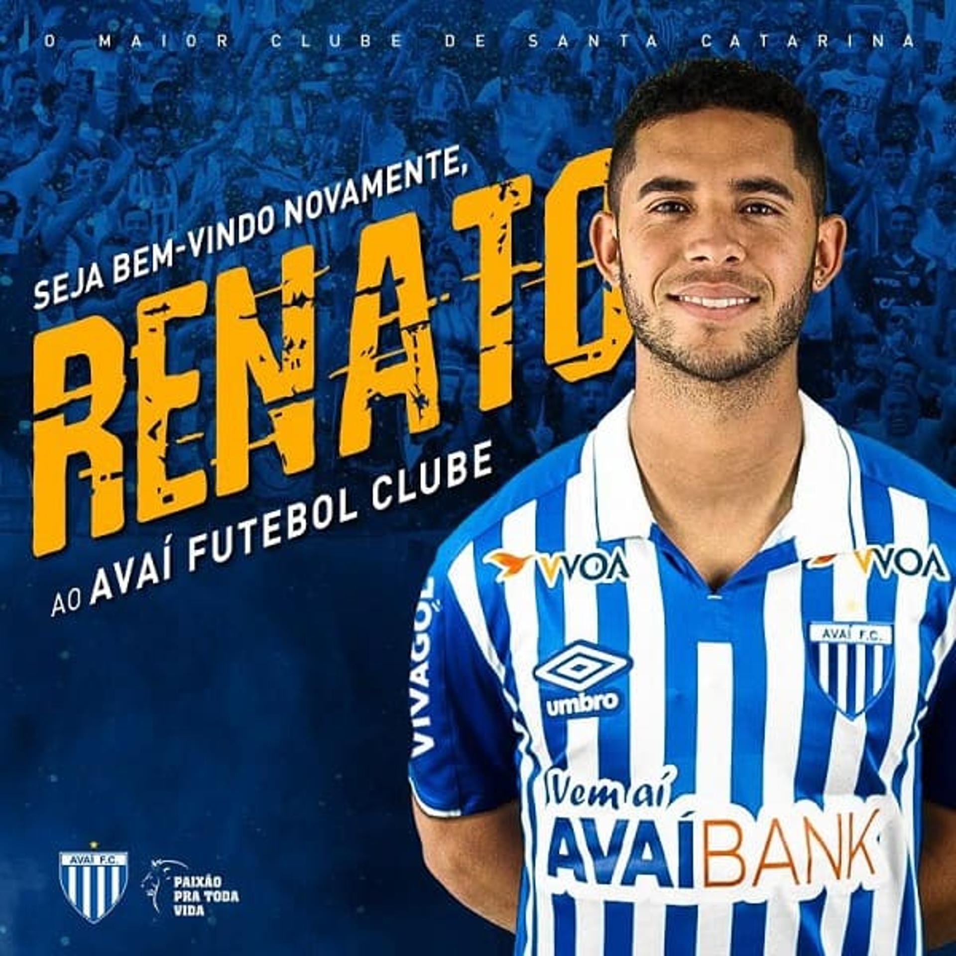 Renato anunciado pelo Avaí