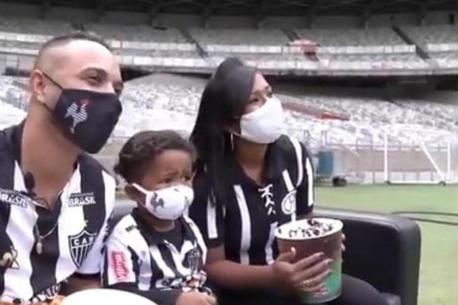 Guilherme foi com a família ver o título de 2013 do Galo na Libertadores dentro do Mineirão