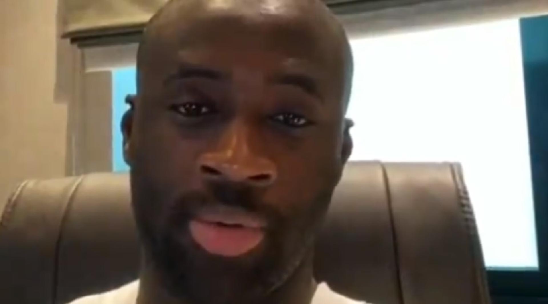 Yaya Touré alegou 'razões pessoais' em vídeo explicando a desistência (Reprodução de vídeo)