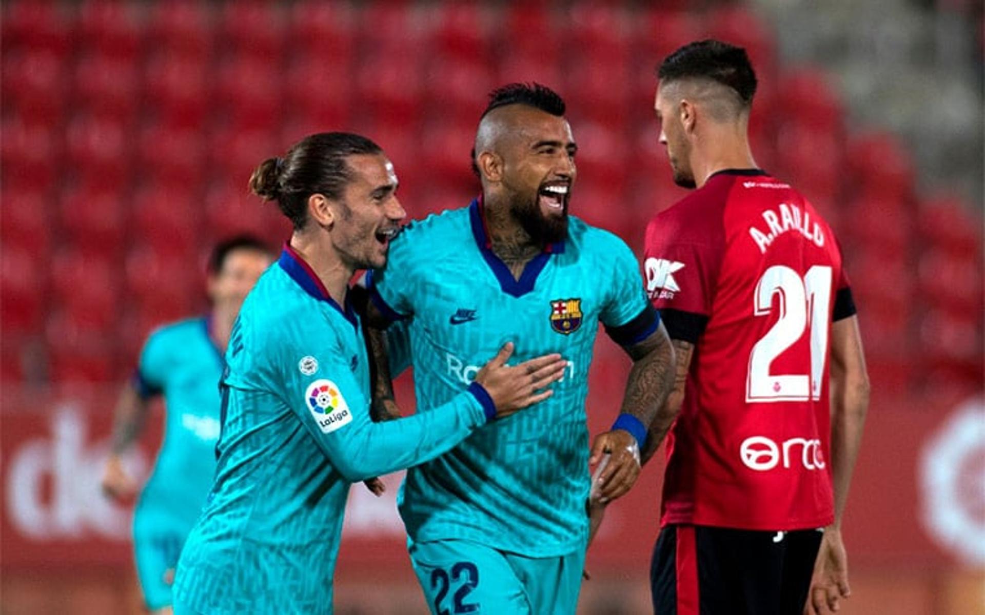 Mallorca x Barcelona - Arturo Vidal e Antoine Griezmann