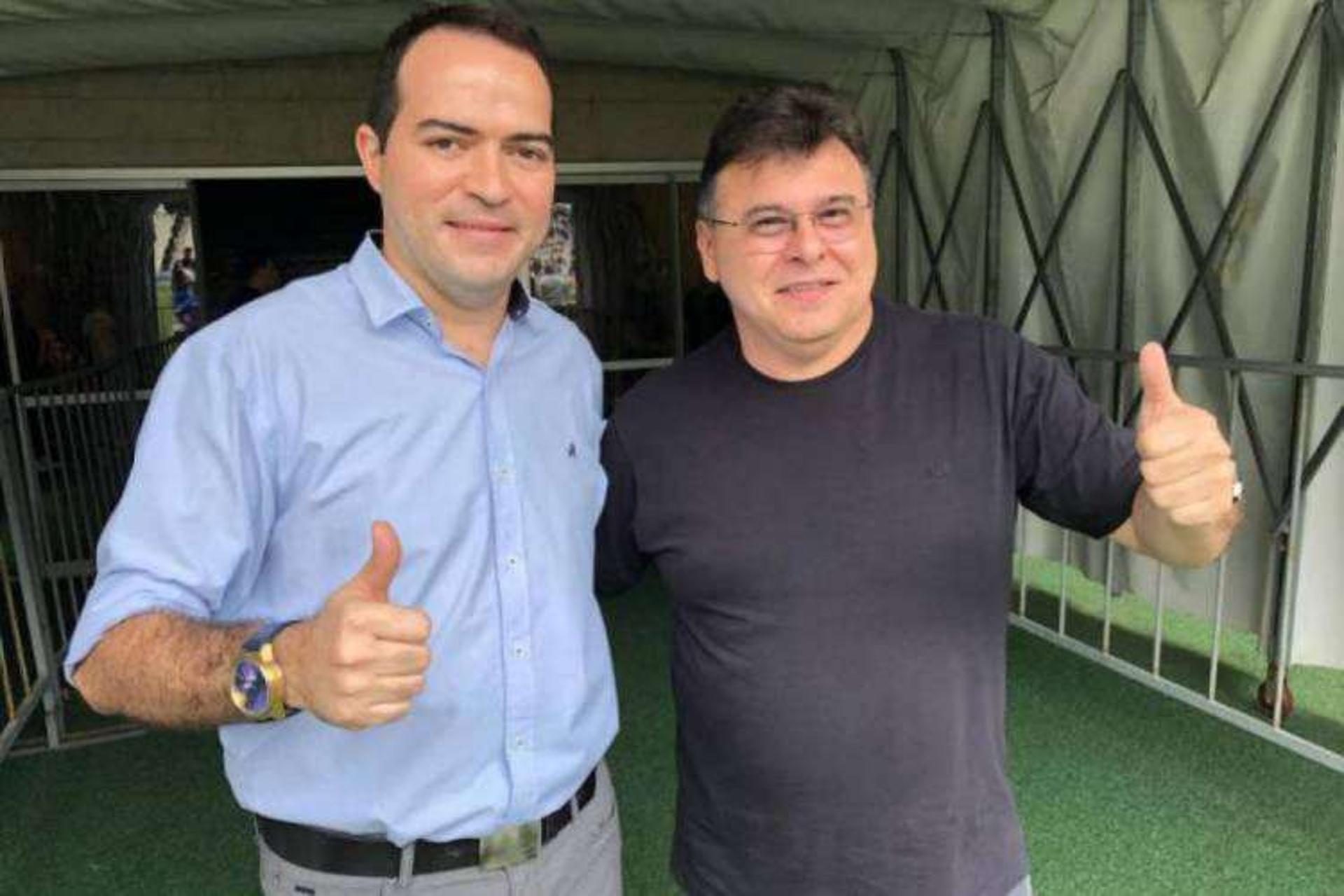 Marcelo Paz, presidente do Fortaleza, e Robinson de Castro, presidente do Ceará