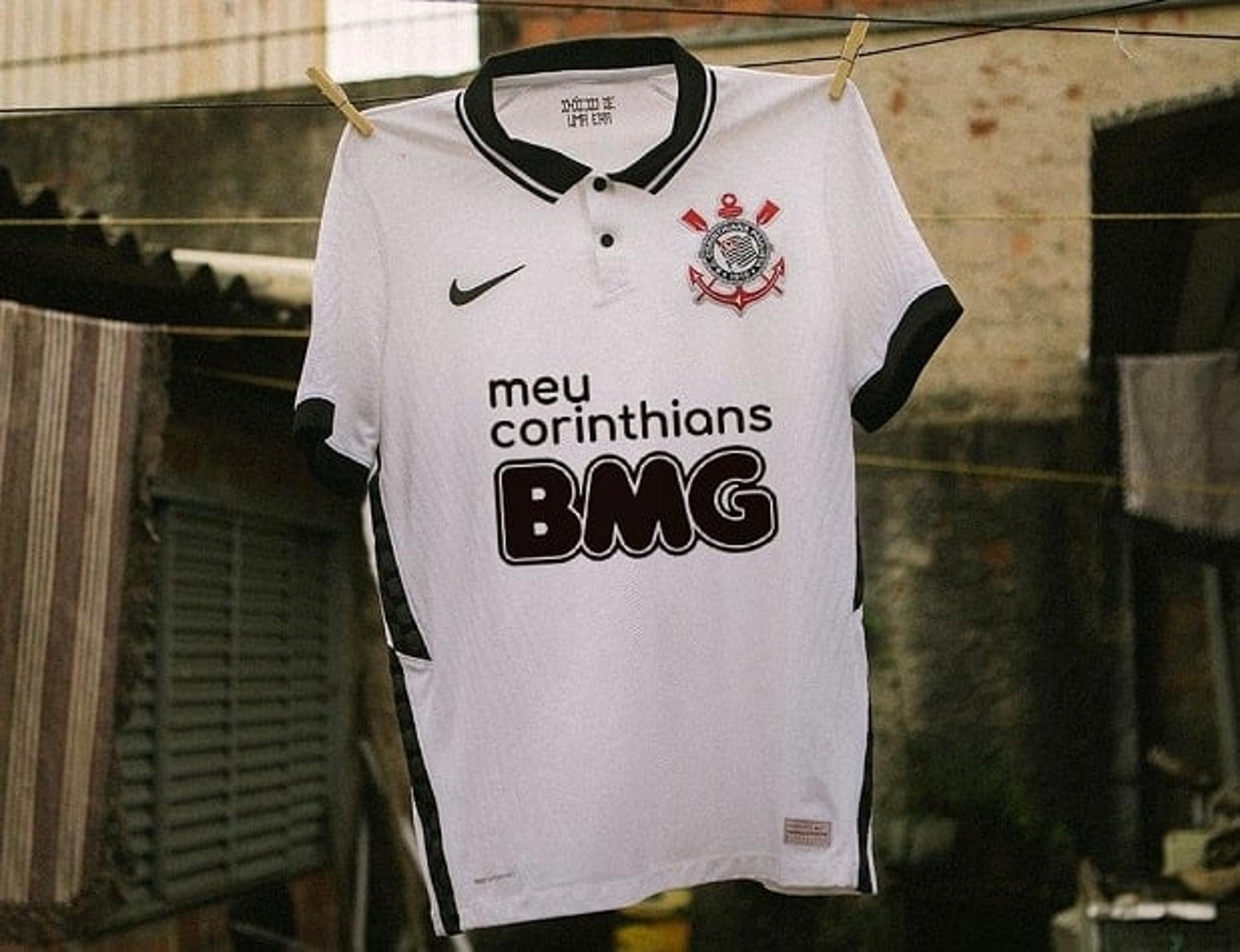 Camisa Corinthians - BMG Logo Preto e Branco