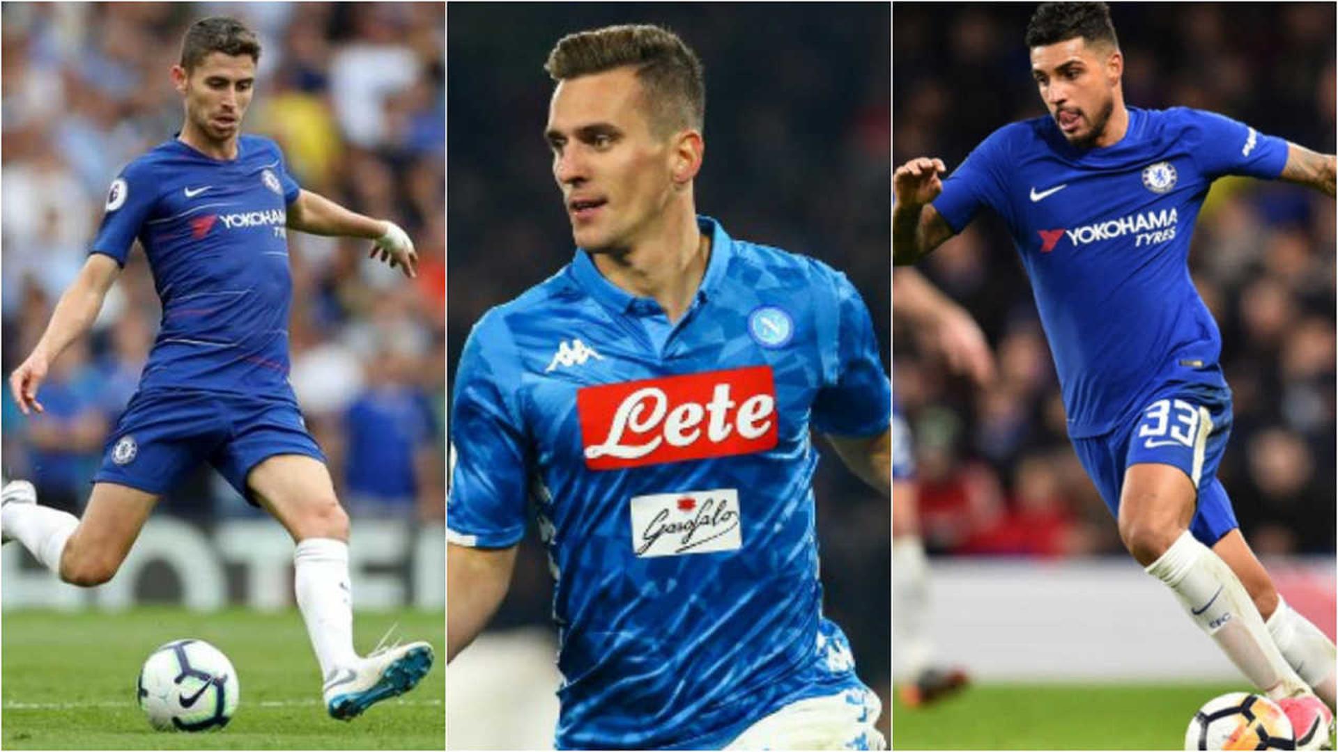 Montagem - Jorginho, Milik e Emerson Palmieri