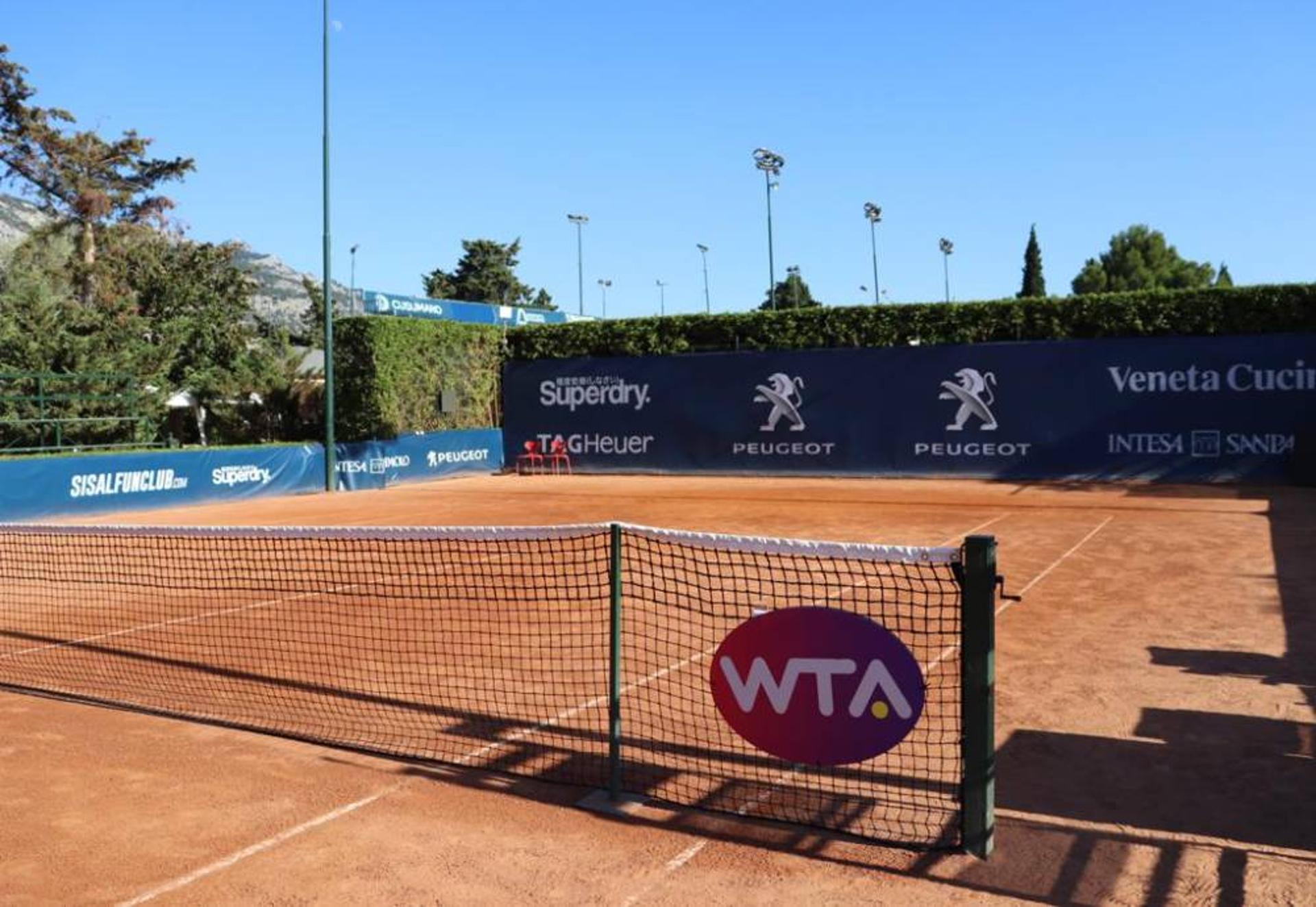 Quadra central do WTA de Palermo, 1º torneio da retomada do circuito profissional