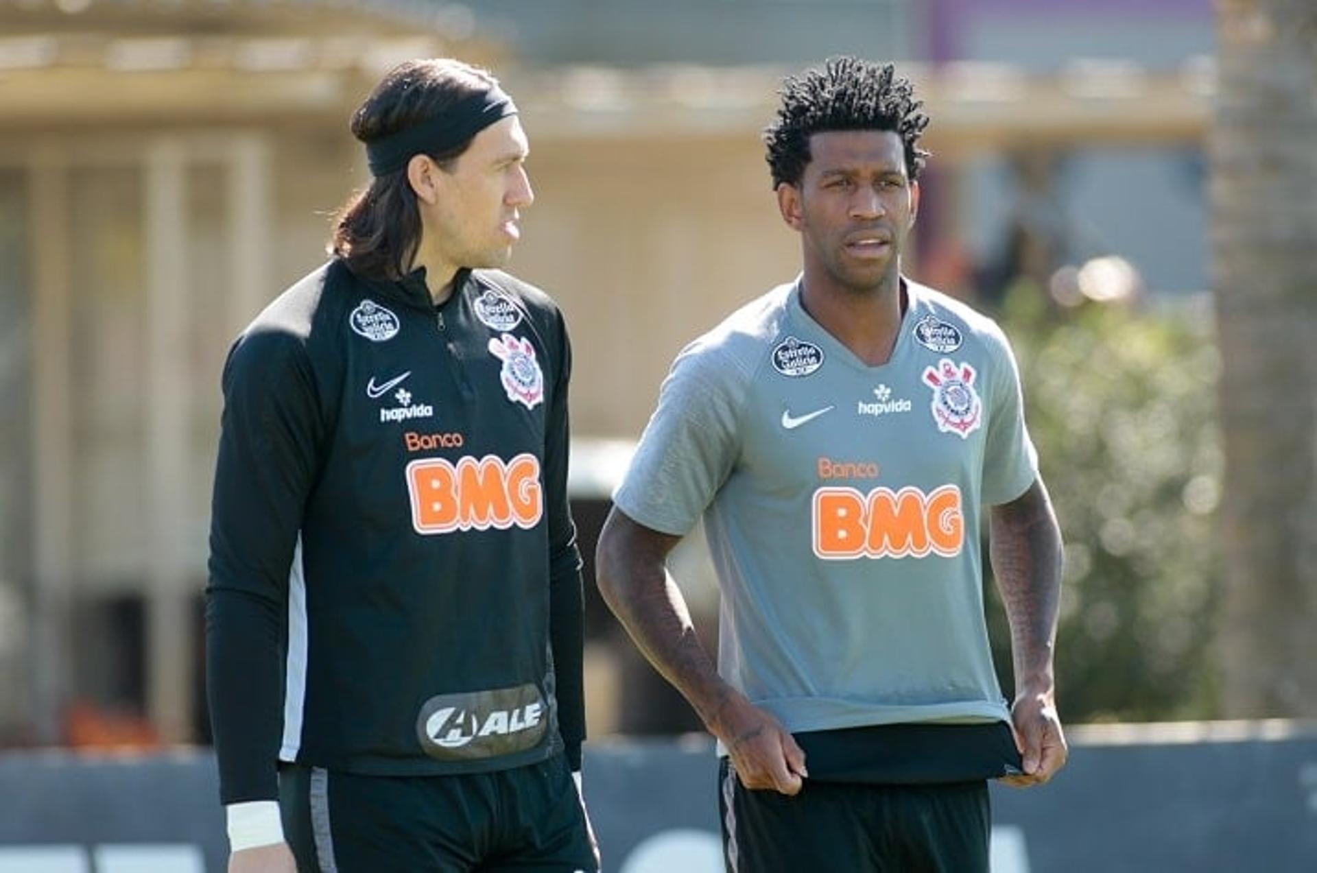 Cássio e Gil - Treino Corinthians