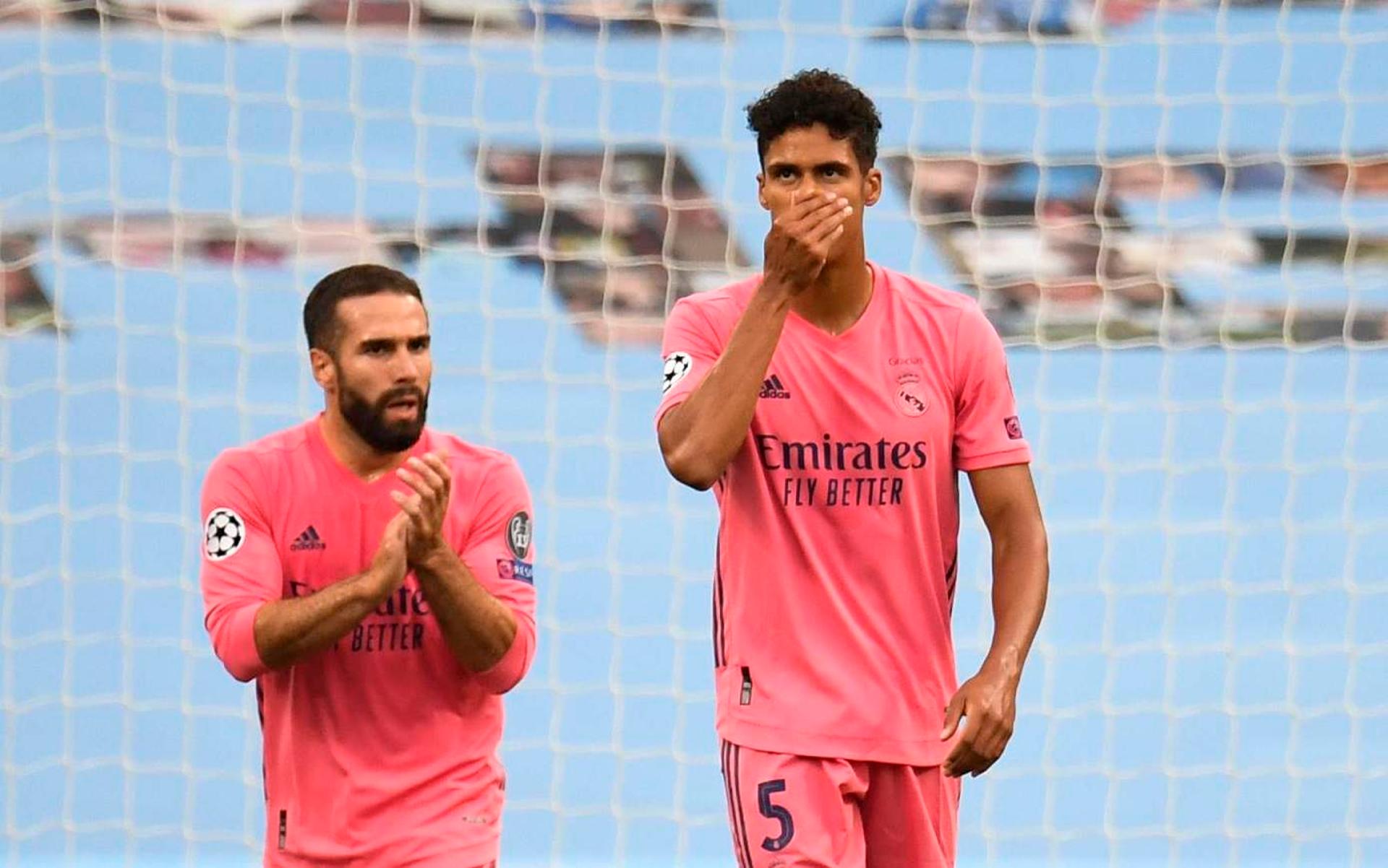 Manchester City x Real Madrid - Liga dos Campeões - Carvajal e Varane