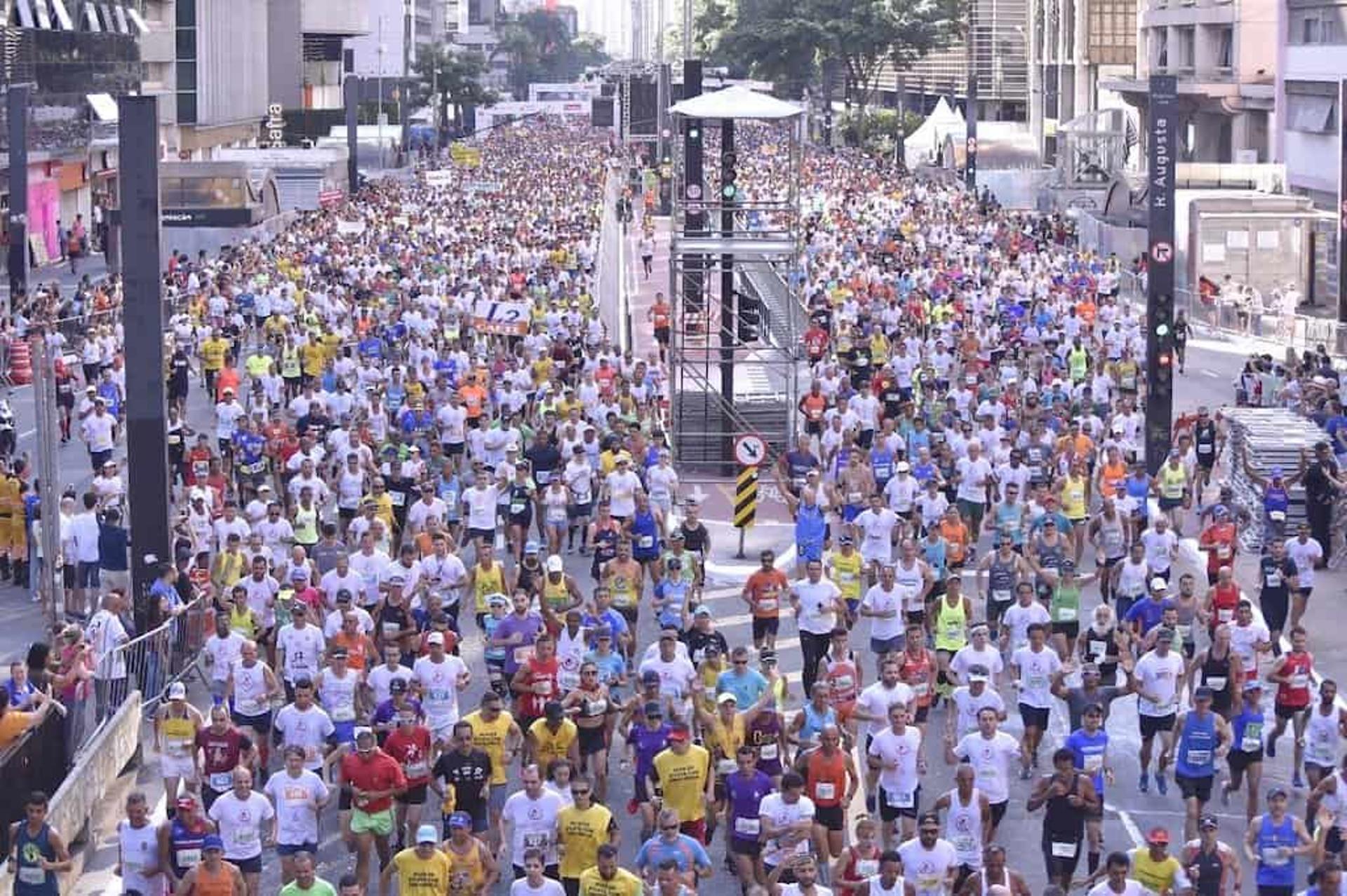 Corredores da São Silvestre na Avenida Paulista. Edição de 2020 pode ser cancelada. (Divulgação)