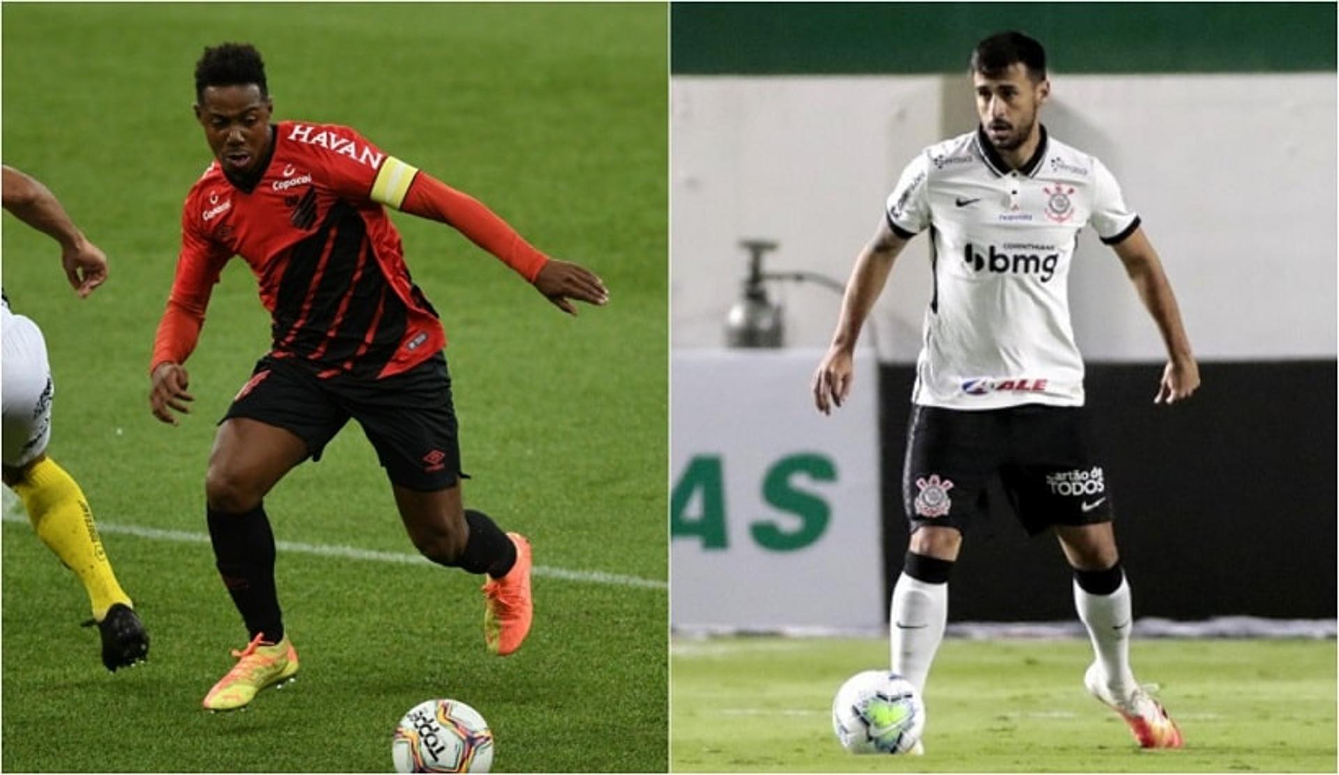 Montagem - Wellington Athletico-PR e Camacho Corinthians