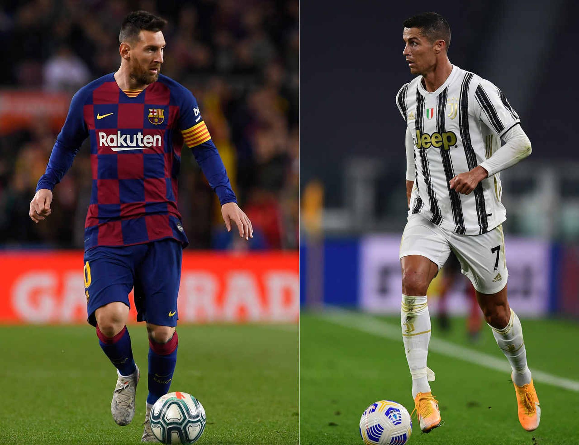 Montagem - Messi e Cristiano Ronaldo