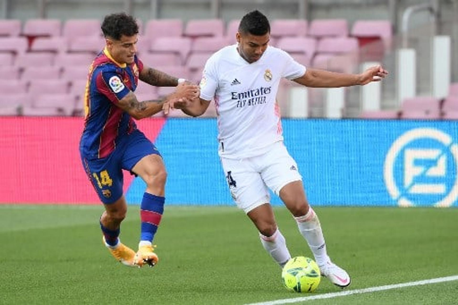 Coutinho e Casemiro - Barcelona x Real Madrid