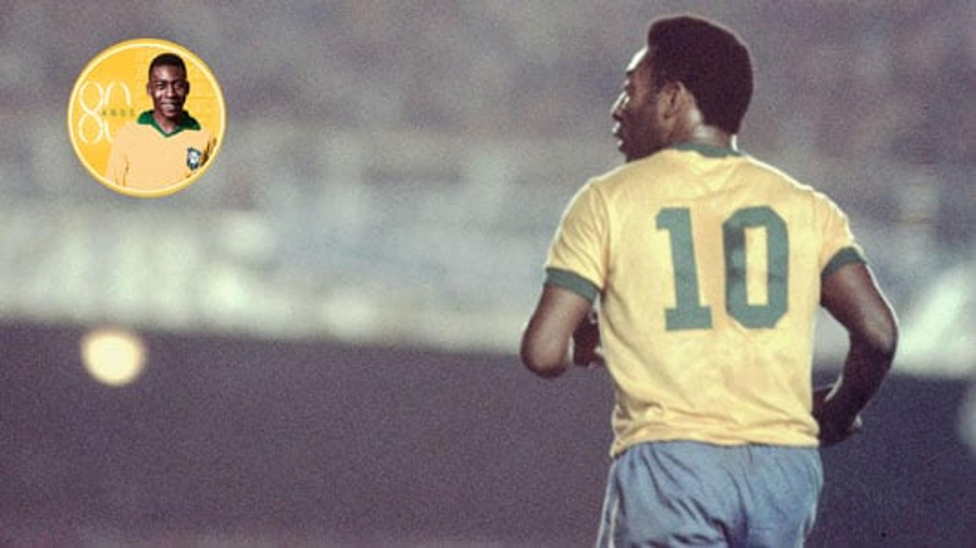 Pelé Seleção Selo 80 anos