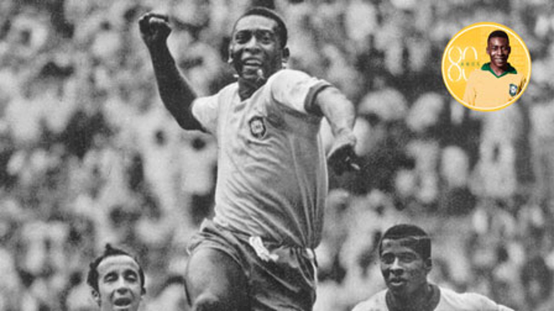 Pelé Seleção Selo 80 anos