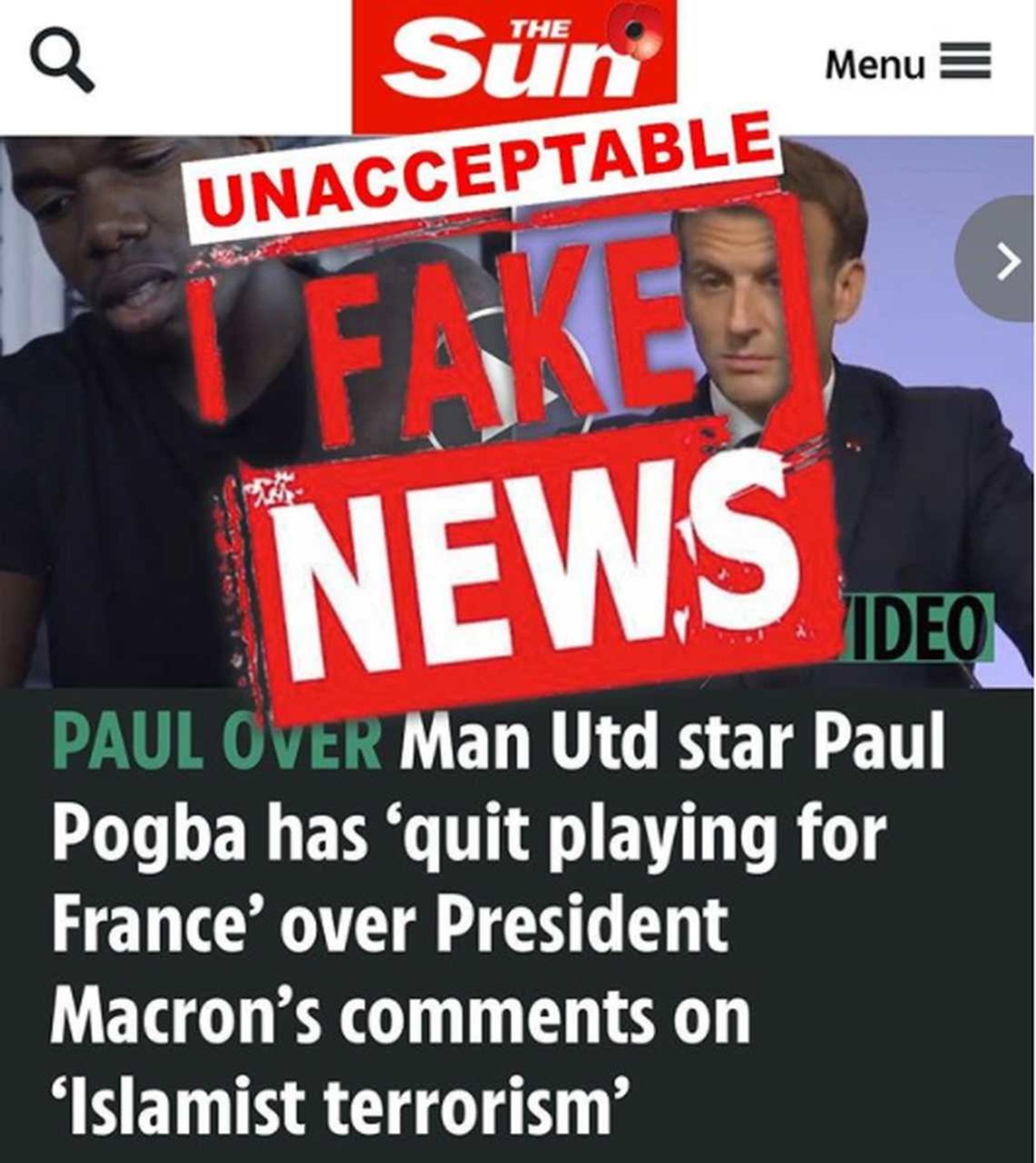 Pogba critica The Sun