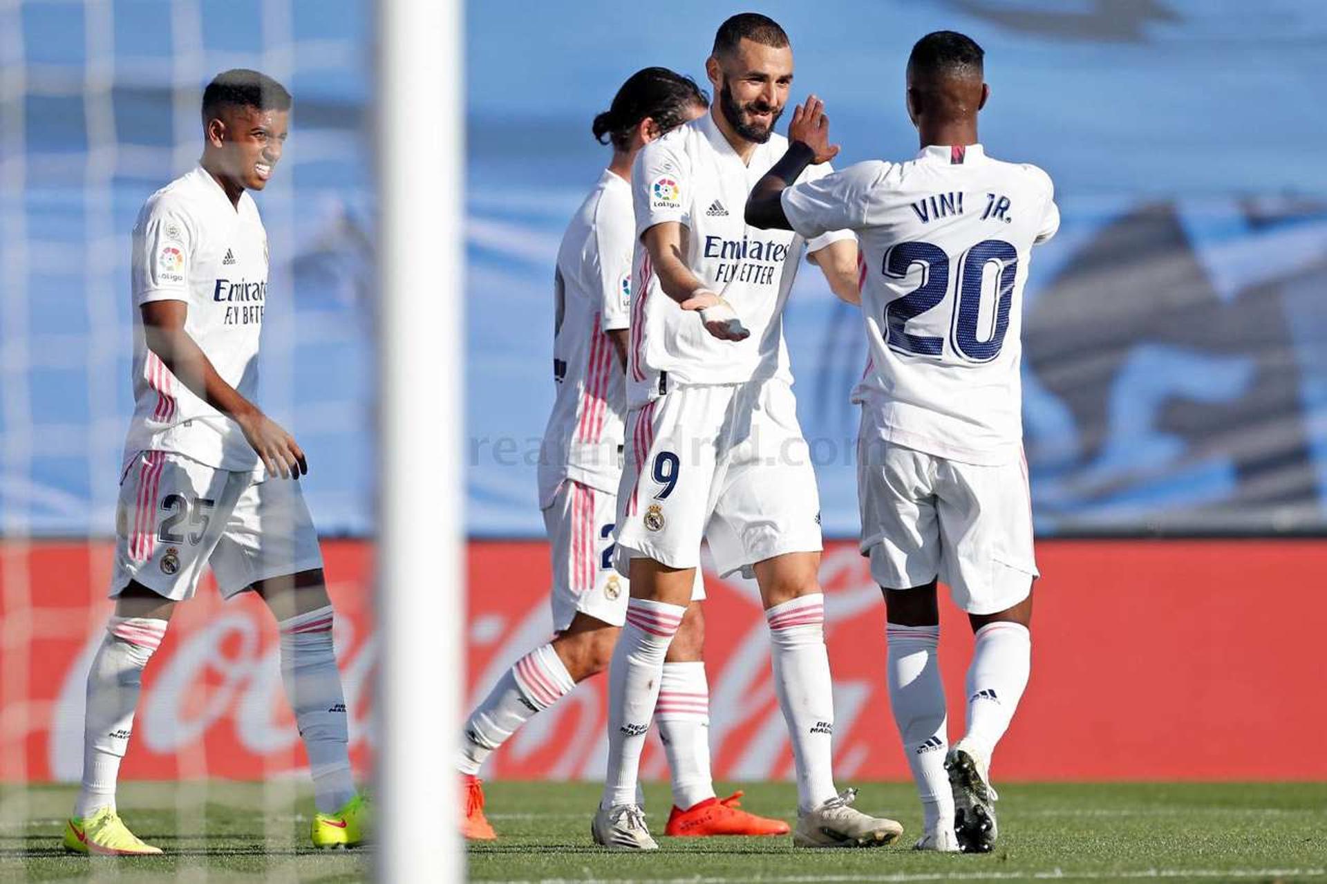 Real Madrid x Huesca - Benzema e Vinicius 'Vini' Jr.