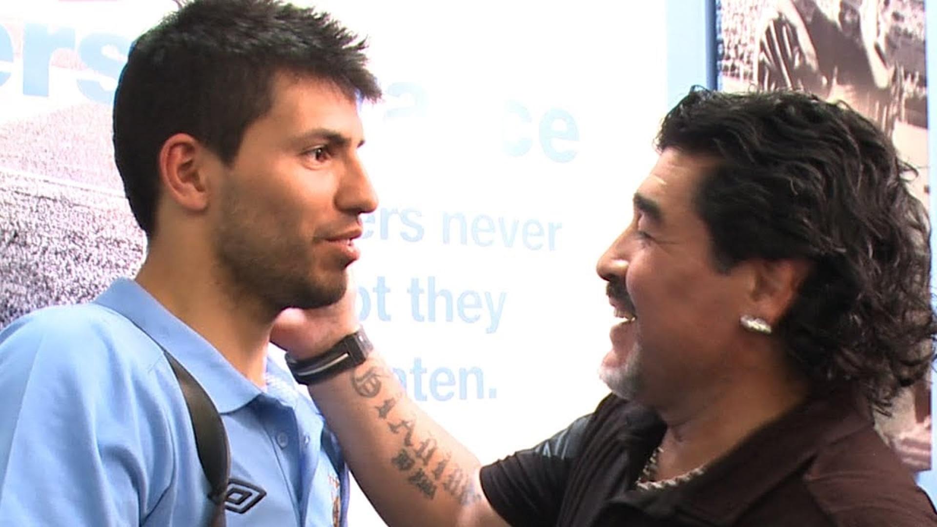 Agüero e Maradona