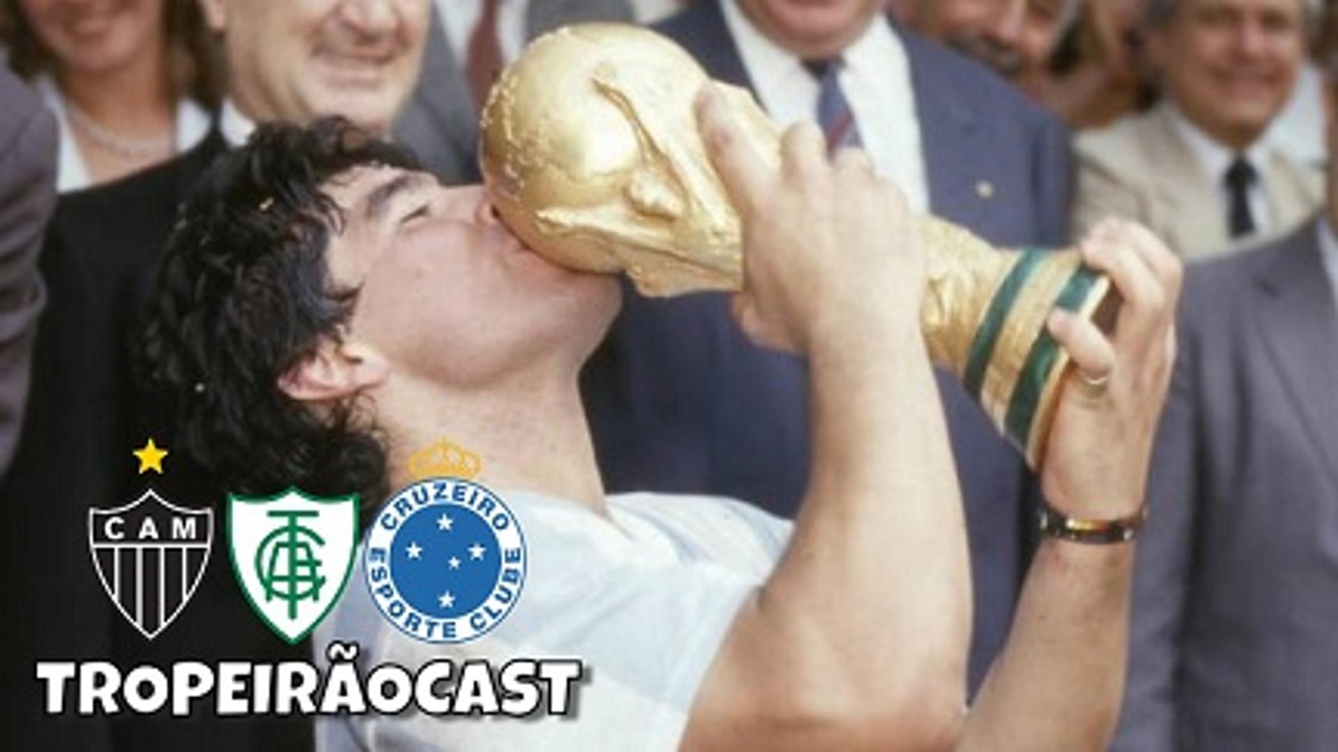 Maradona foi exaltado pelos clubes de Minas em um dia trste para o futebol