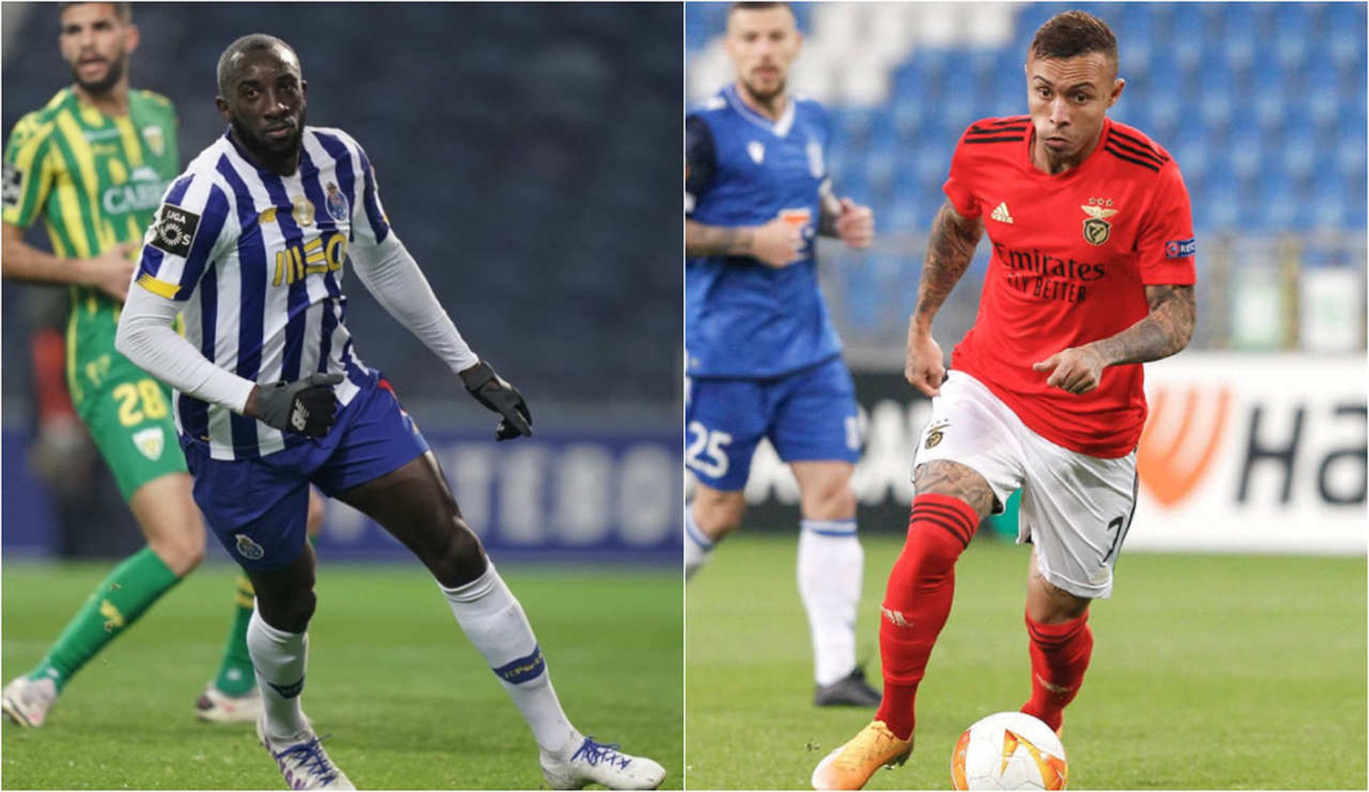 Montagem - Marega (Porto) e Everton Cebolinha (Benfica)