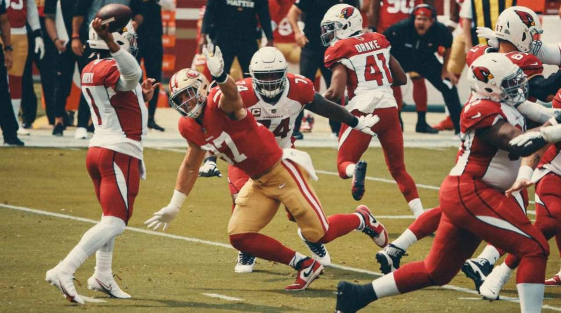 arizona cardinals san francisco 49ers kyler murray nick bosa