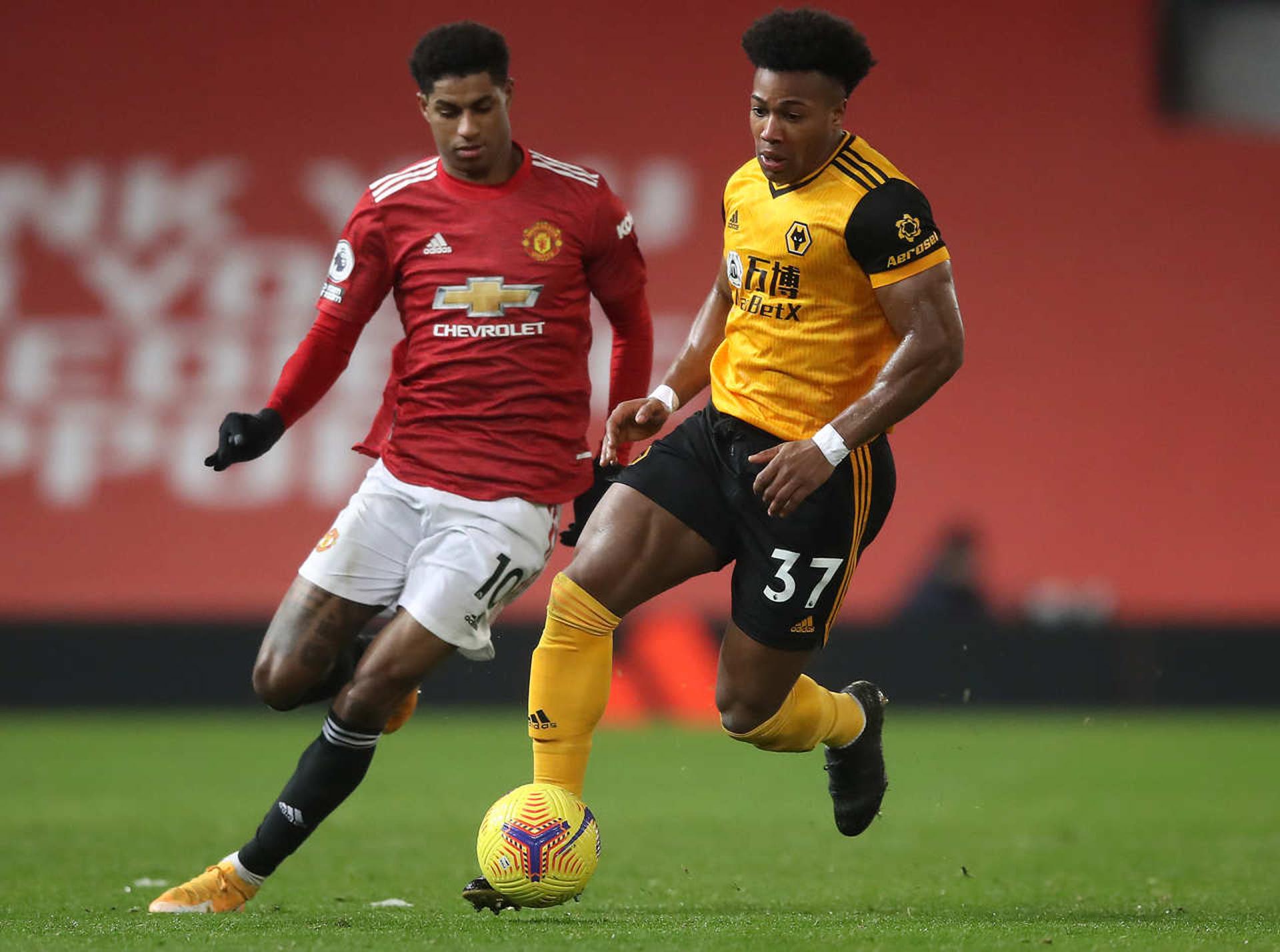 Manchester United x Wolverhampton - Rashford e Adama Traoré