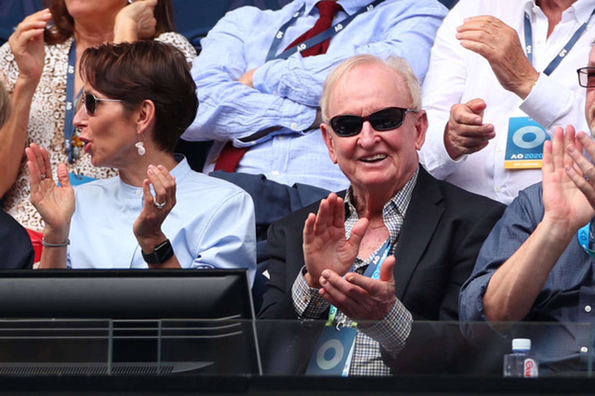 Rod Laver presente ao sétimo dia de disputas do Australian Open 2020