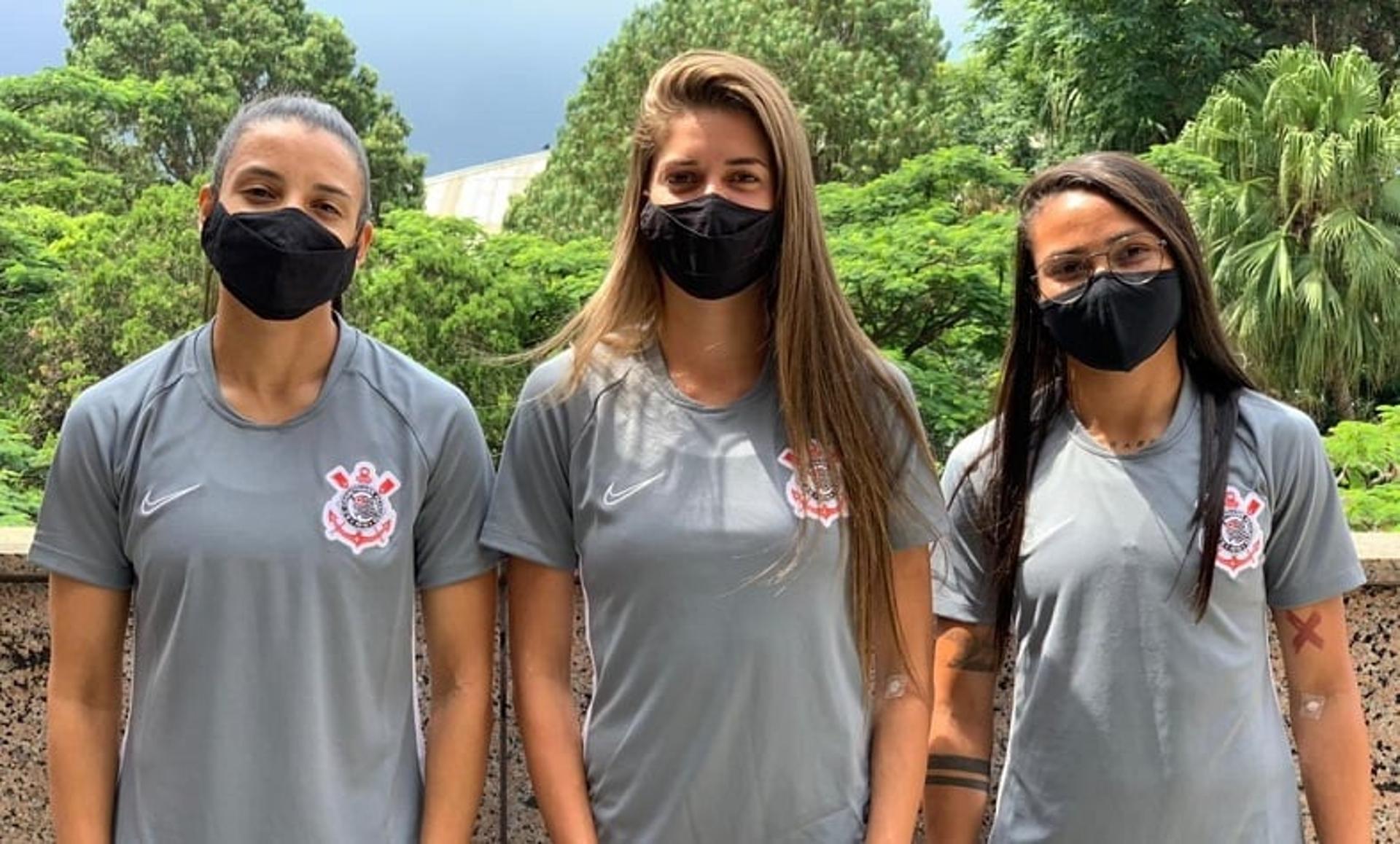 Bianca Gomes, Jheniffer e Miriã - Corinthians Feminino