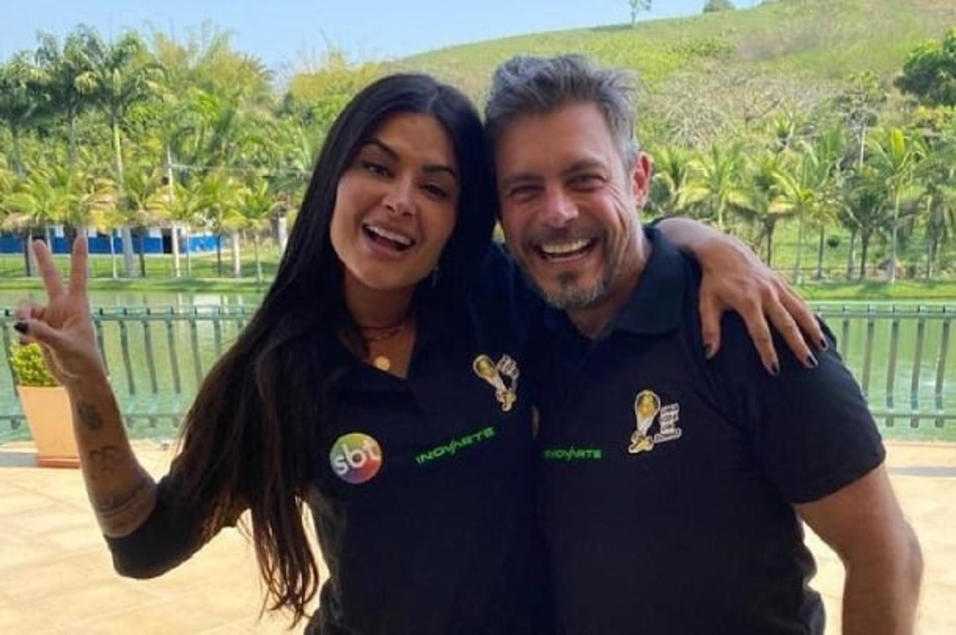 Aline Riscado e Luigi Baricelli - apresentadores do 'Minha Vida, Um Sonho' do SBT