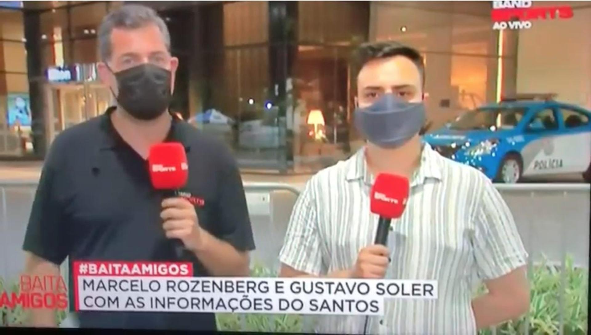 Marcelo Rozenberg e Gustavo Soler em transmissão do "Baita amigos"