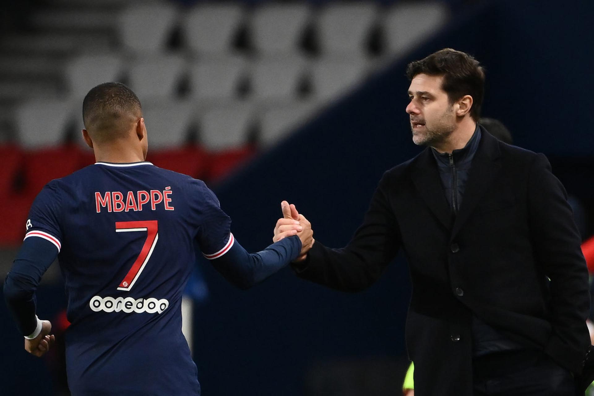 Mauricio Pochettino e Kylian Mbappé - PSG