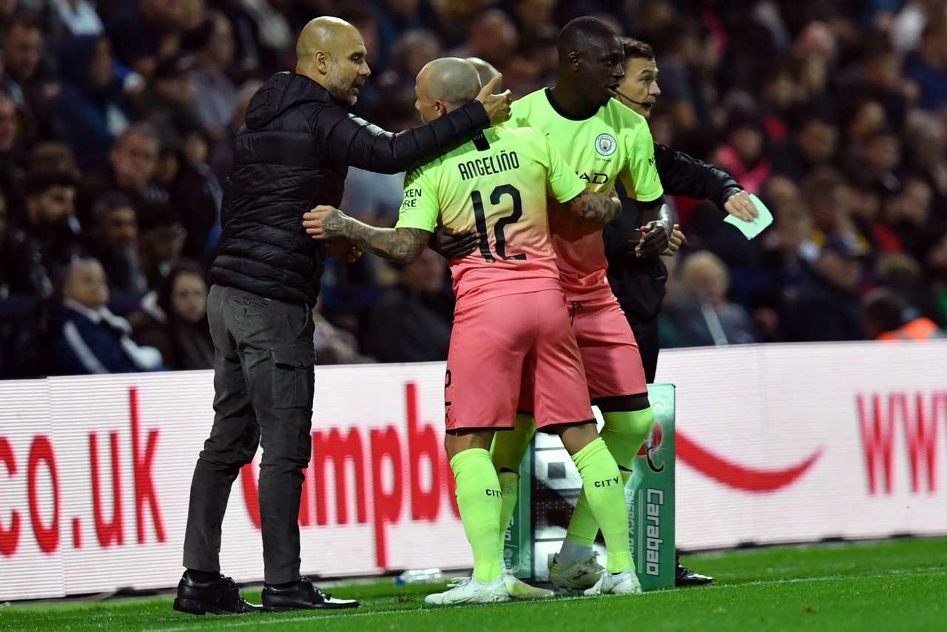 Angeliño e Guardiola - Manchester City