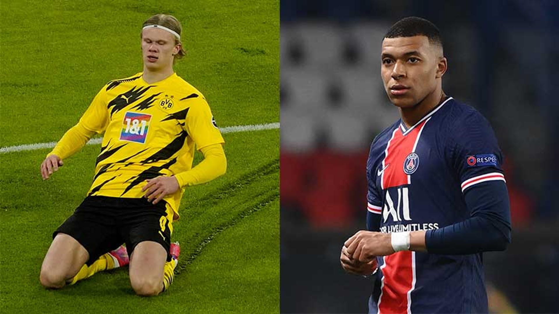 Haaland e Mbappé