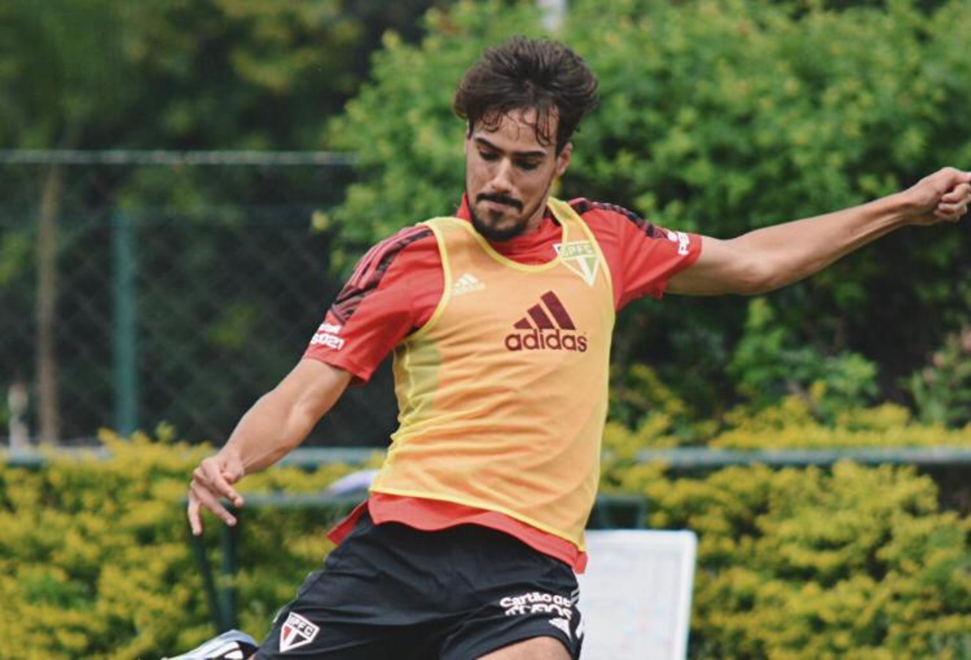 Igor Gomes durante treino desta quinta-feira