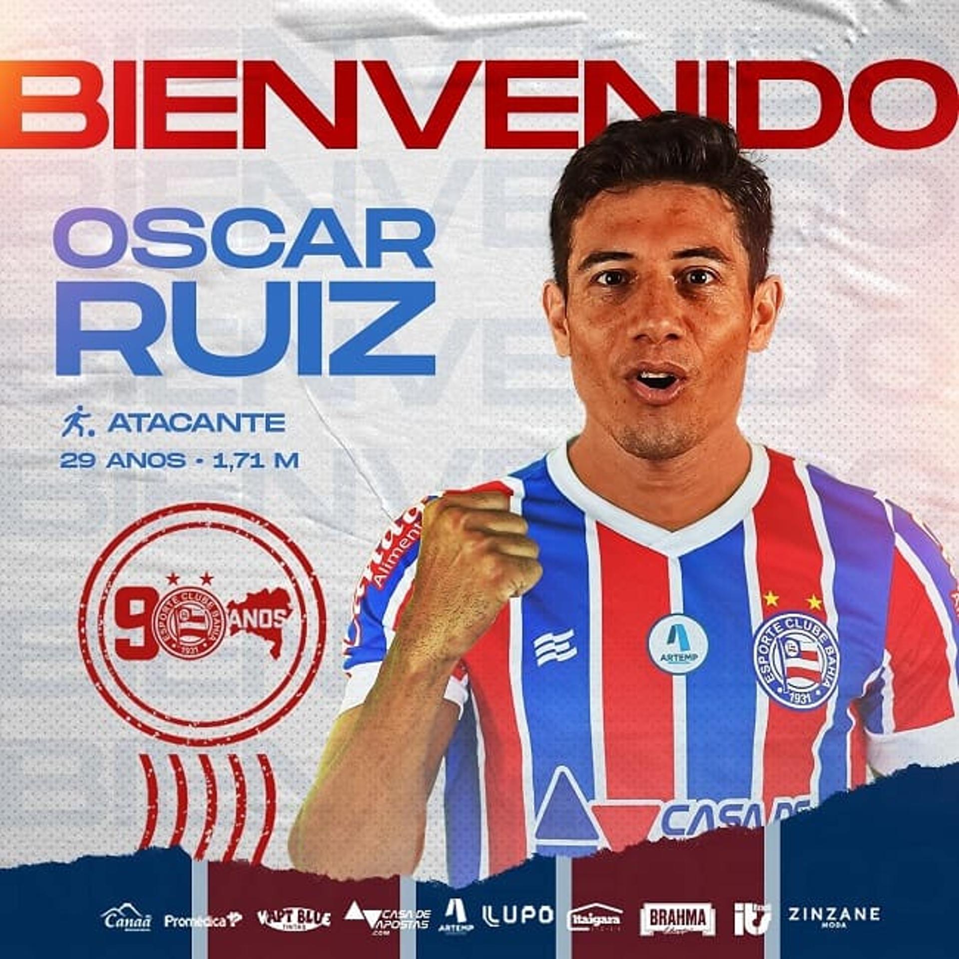 Óscar Ruiz no Bahia