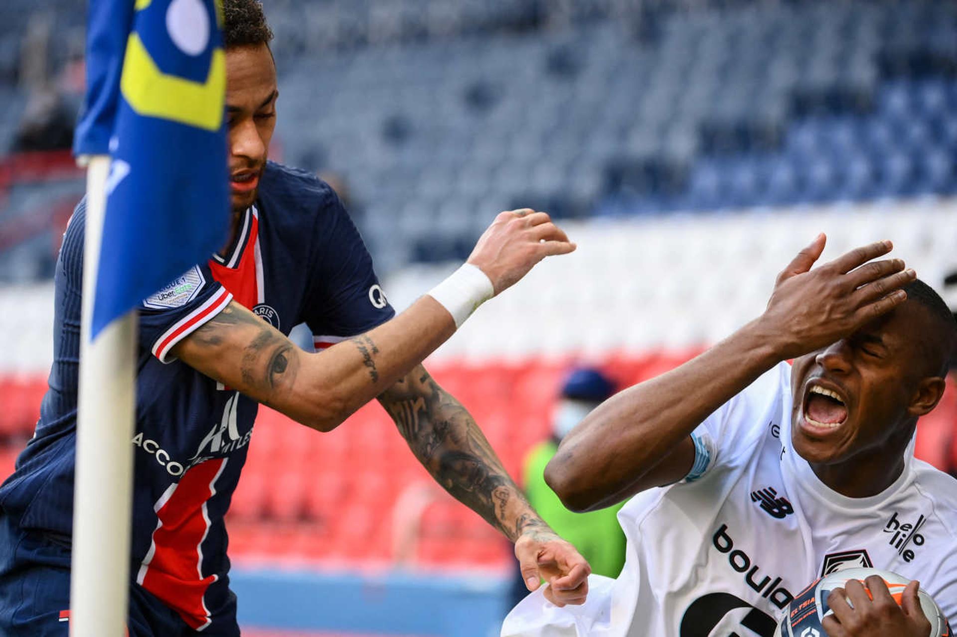 PSG x Lille - Neymar e Djaló