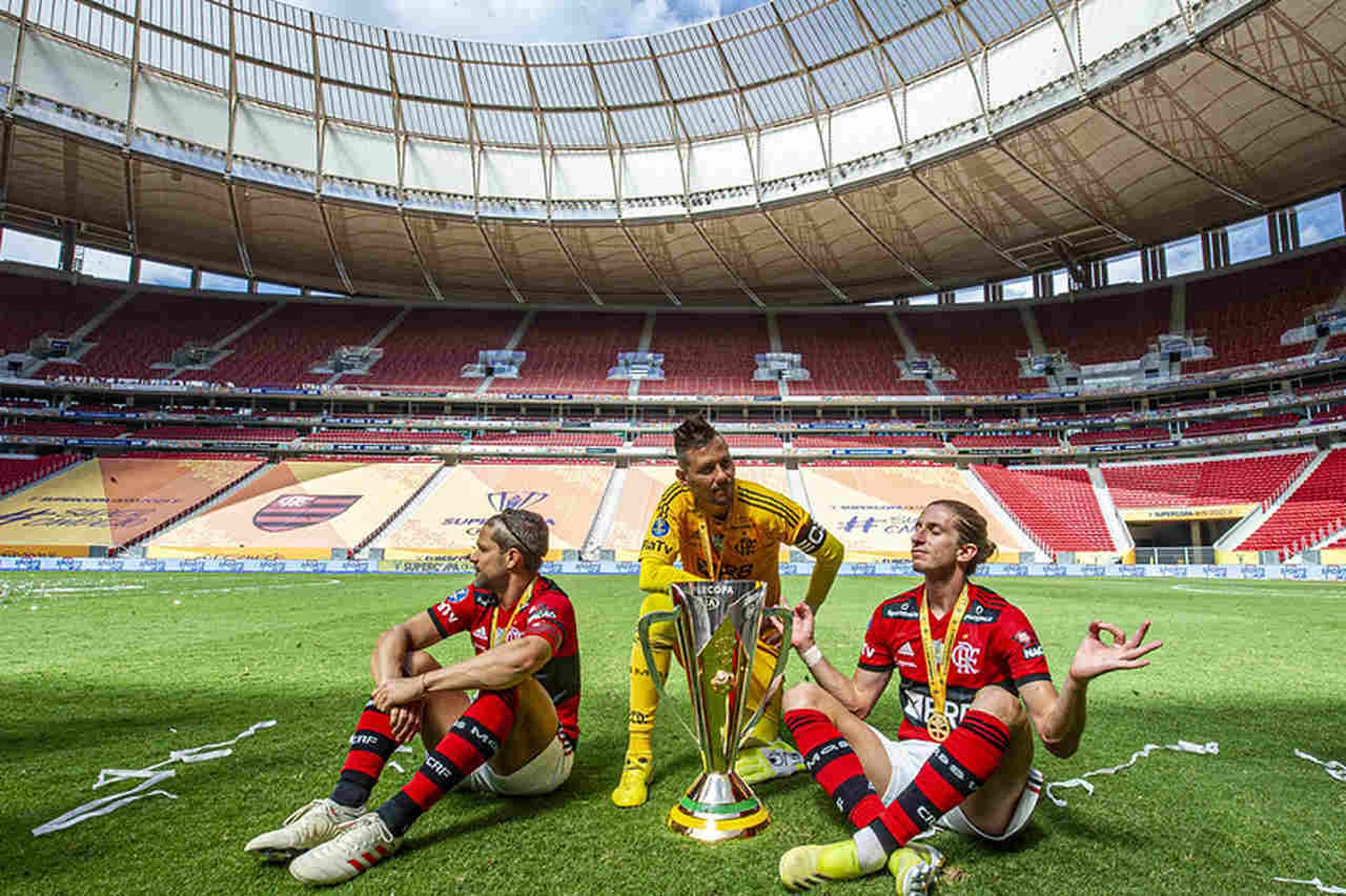 Flamengo na Supercopa do Brasil - Diego Alves, Filipe Luís e Diego Ribas