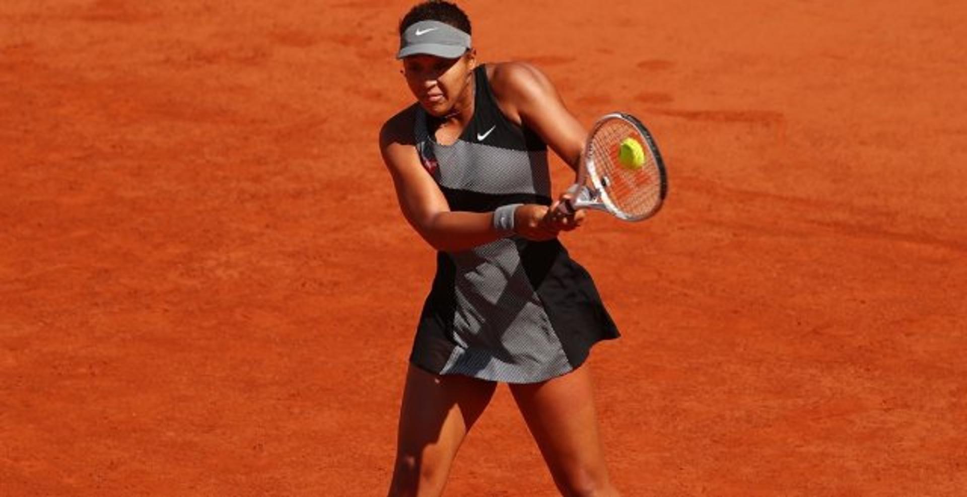 Naomi Osaka na estreia em Roland Garros