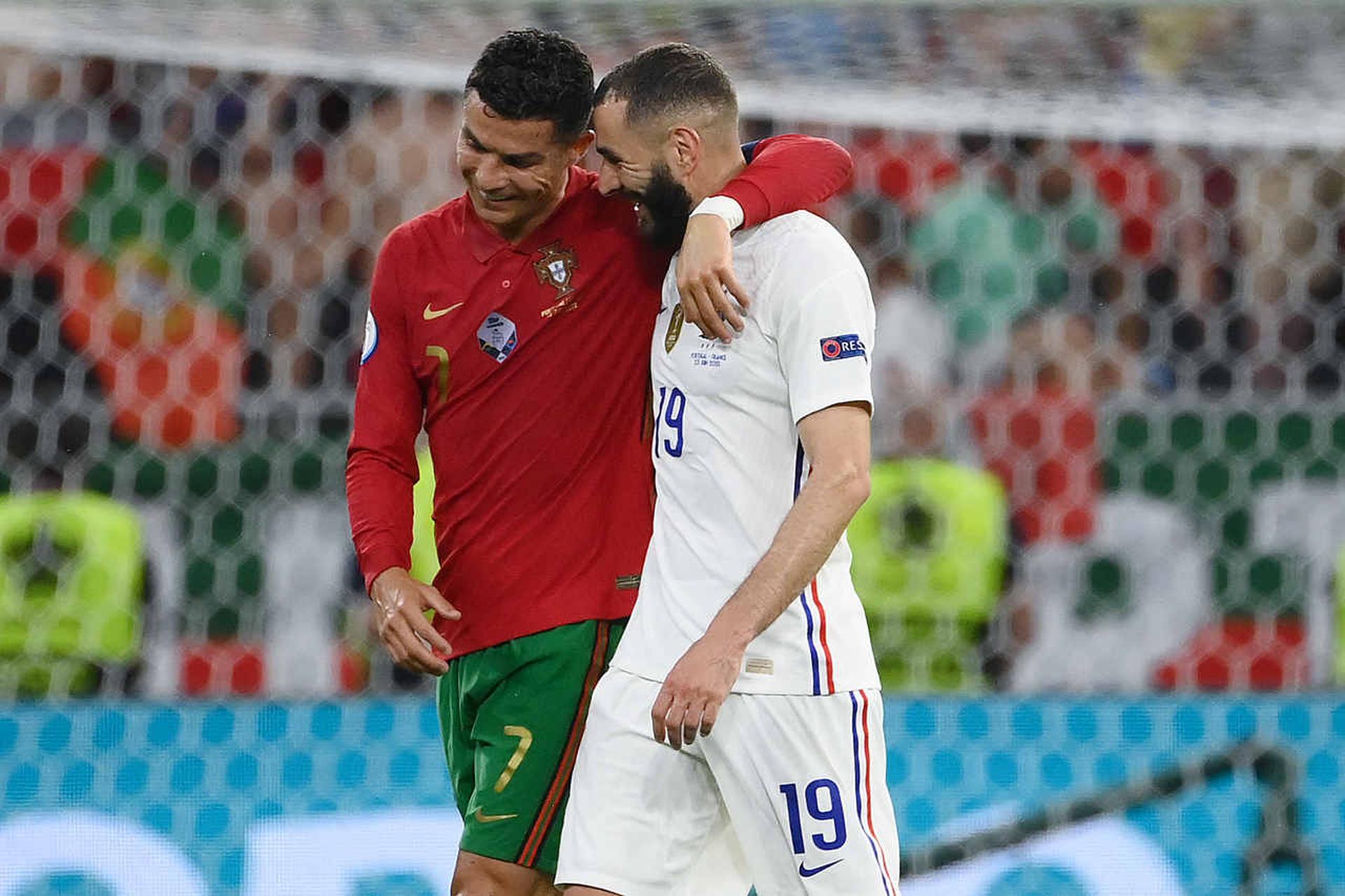 Portugal x França - Cristiano Ronaldo e Benzema