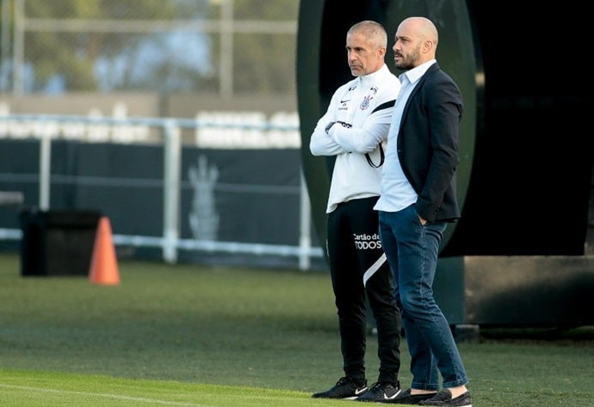 Sylvinho e Alessandro - Treino Corinthians