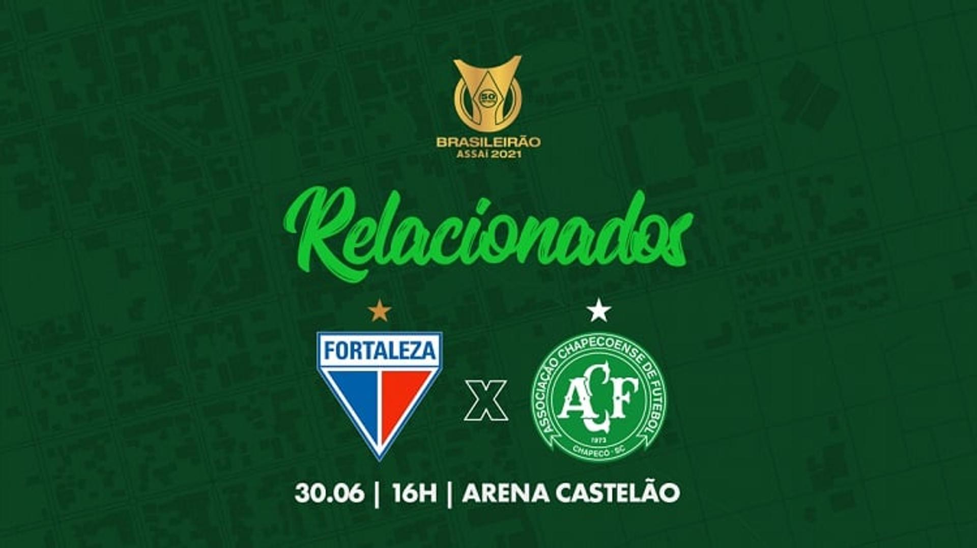 Relacionados Fortaleza x Chapecoense