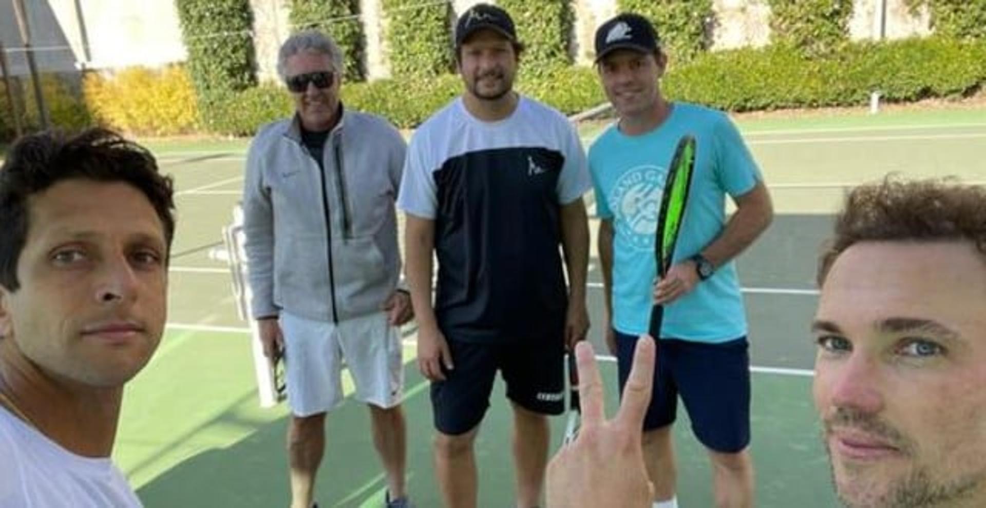 Marcelo Melo, Bruno Soares e equipe