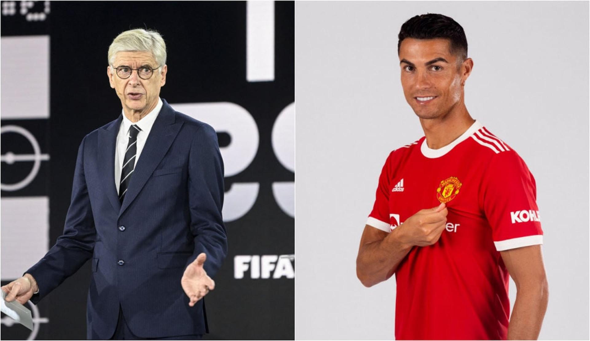 Montagem - Arsène Wenger e Cristiano Ronaldo