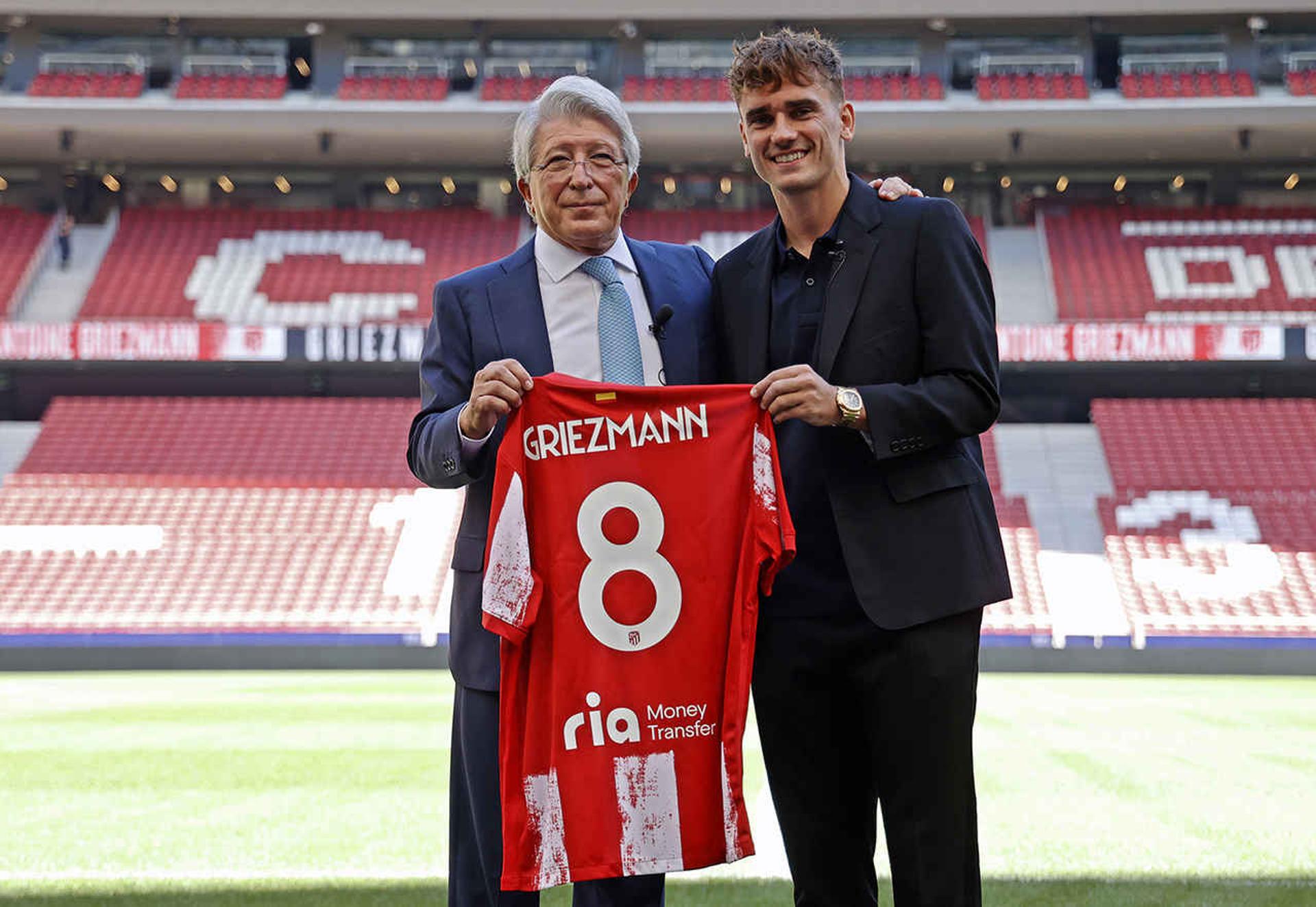 Griezmann apresentado no Wanda Metropolitano